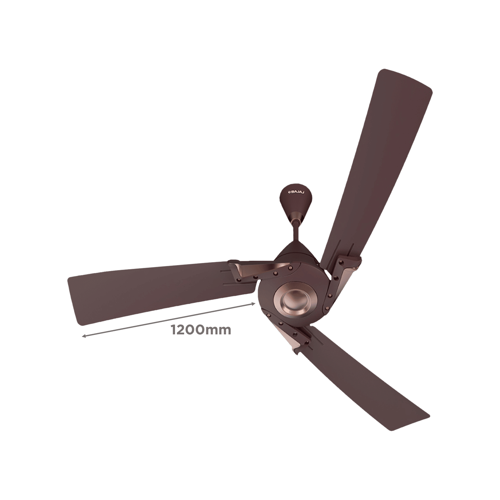 BAJAJ Euro Prime EE 1 Star 1200mm 3 Blade Silent Operation Ceiling Fan (Anti Bacterial, Walnut & Copper)_2