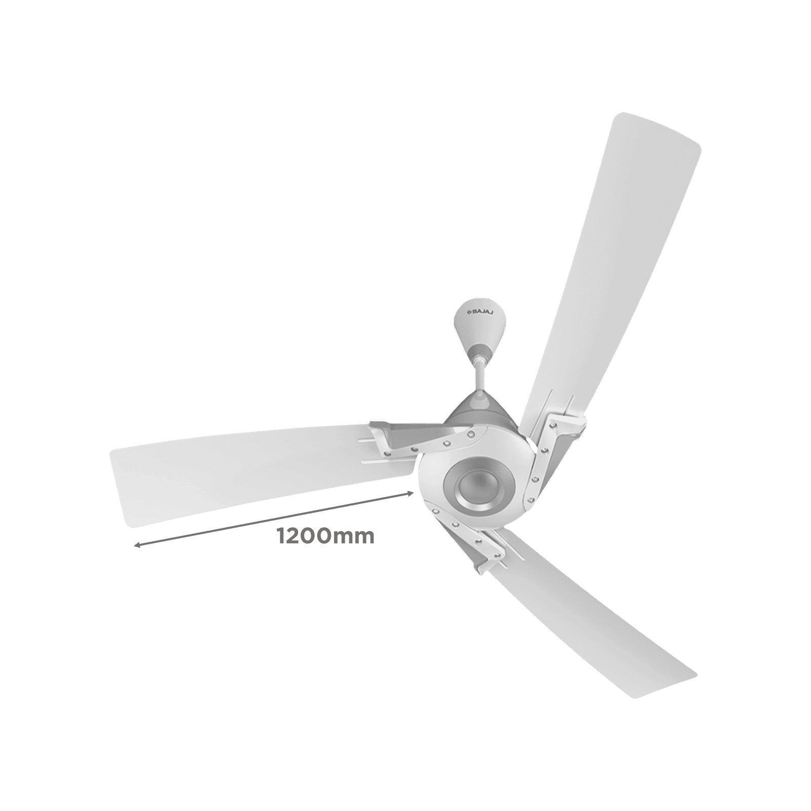 BAJAJ Euro Prime EE 1 Star 1200mm 3 Blade Silent Operation Ceiling Fan (Anti Bacterial, White & Silver)_2