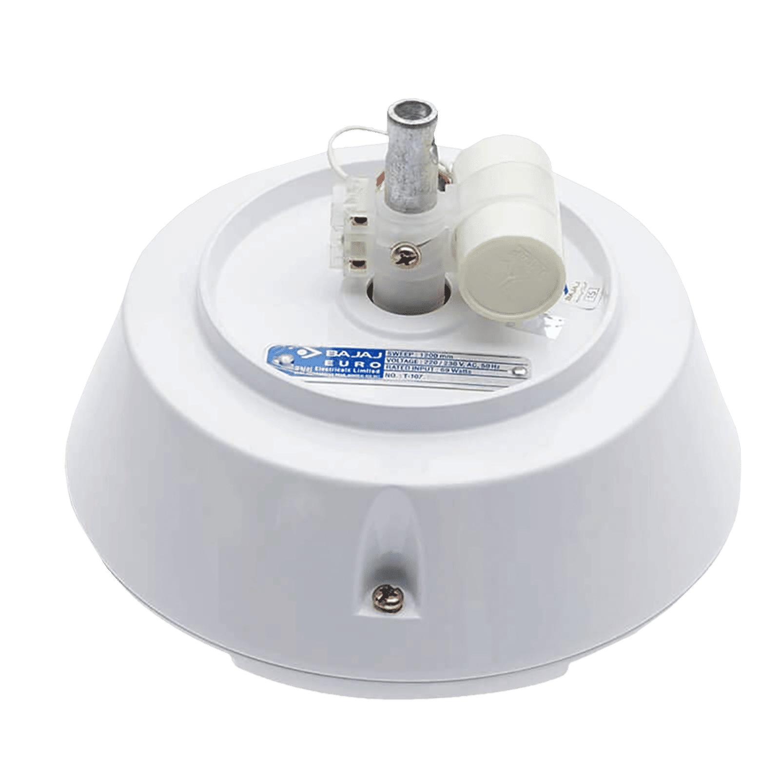 BAJAJ Euro Prime EE 1 Star 1200mm 3 Blade Silent Operation Ceiling Fan (Anti Bacterial, White & Silver)_5