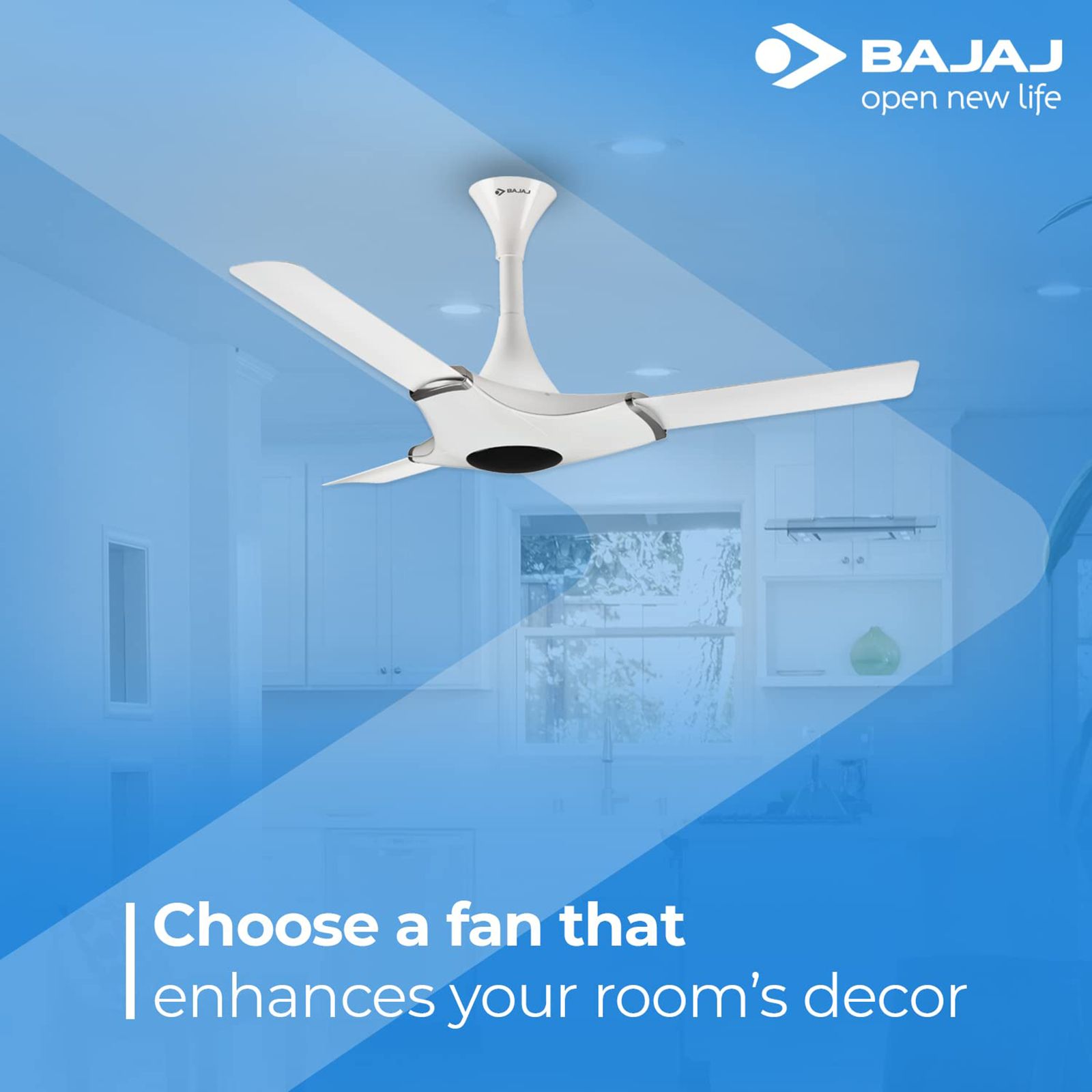 BAJAJ Esperanza 4 Star 1200mm 3 Blade Silent Operation Ceiling Fan (Strong Copper Motor, Glossy White)_7