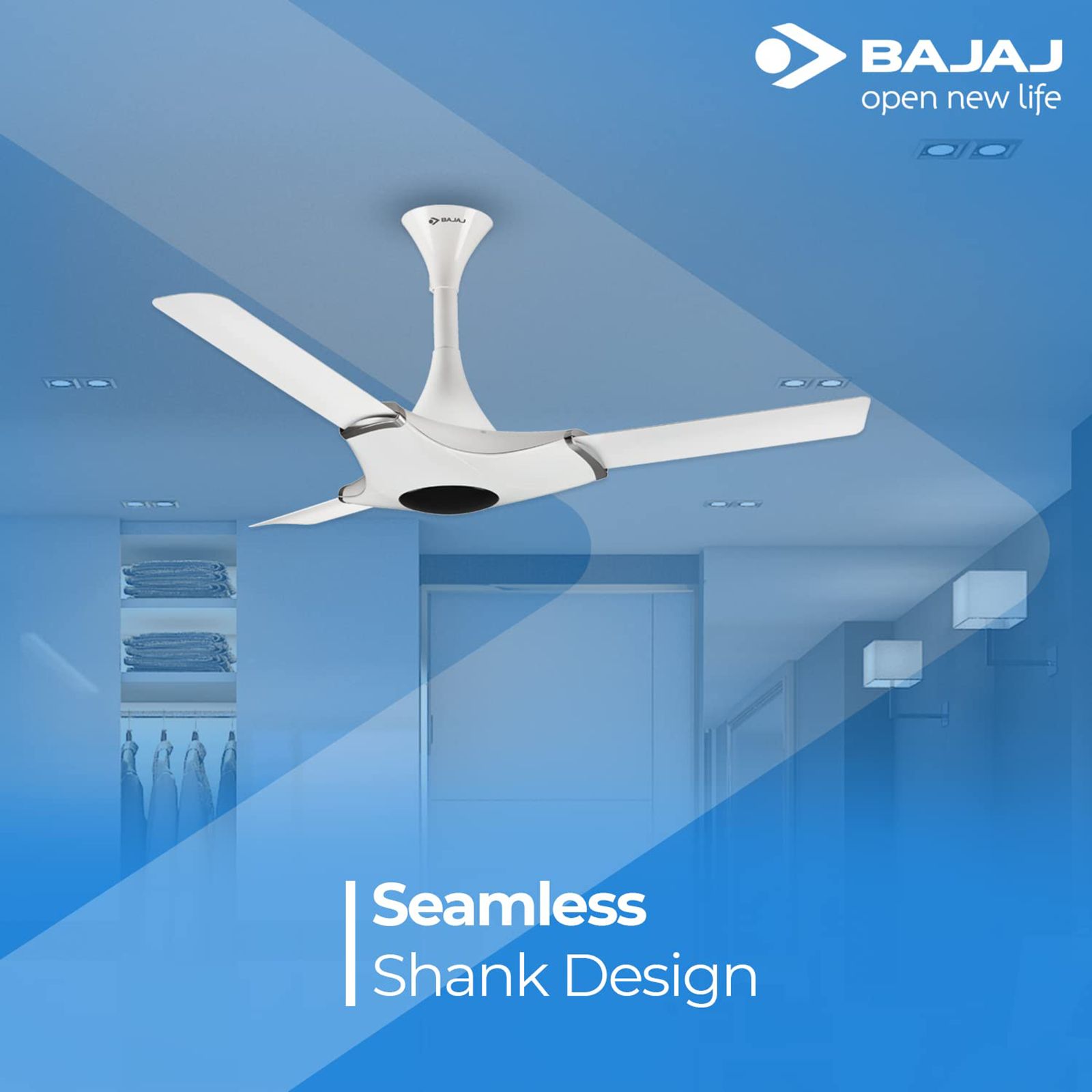 BAJAJ Esperanza 4 Star 1200mm 3 Blade Silent Operation Ceiling Fan (Strong Copper Motor, Glossy White)_6