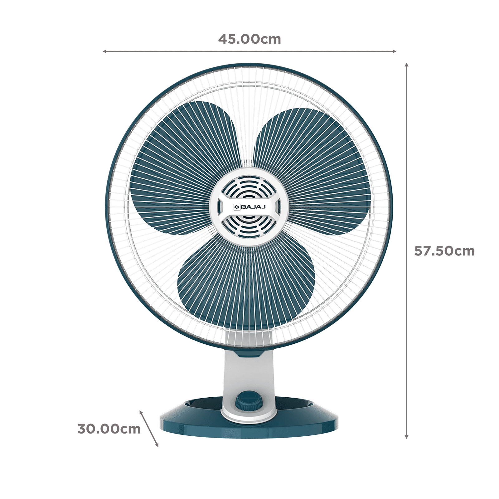 BAJAJ Veloce 5 Star 400mm 3 Blade Thermal Overload Protector Table Fan (Copper Motor, White & Ocean Blue) BAJAJ Veloce 5 Star 400mm 3 Blade Thermal Overload Protector Table Fan (Copper Motor, White & Ocean Blue)_2