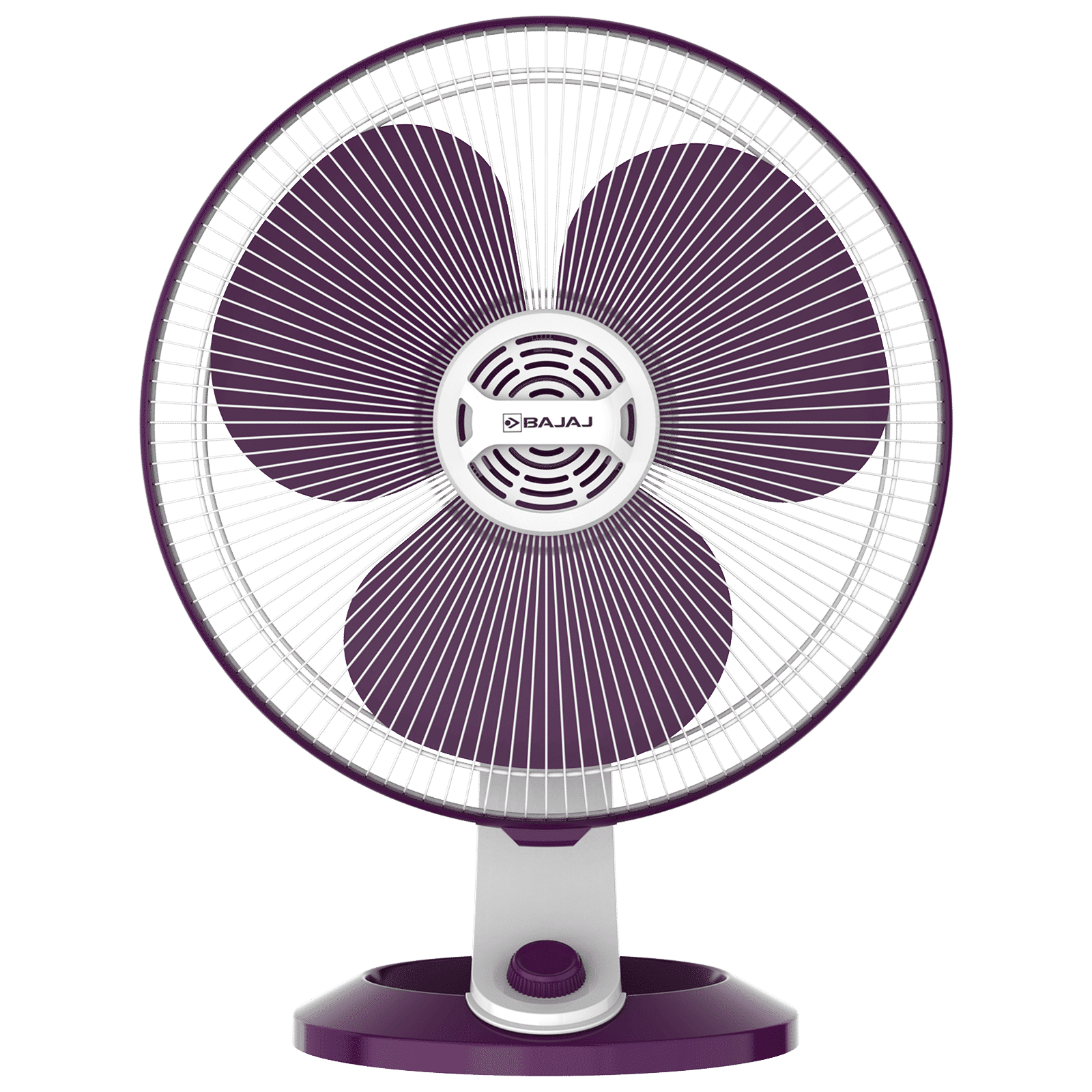 BAJAJ Veloce 5 Star 400mm 3 Blade Thermal Overload Protector Table Fan (Copper Motor, White & Purple) BAJAJ Veloce 5 Star 400mm 3 Blade Thermal Overload Protector Table Fan (Copper Motor, White & Purple)_1
