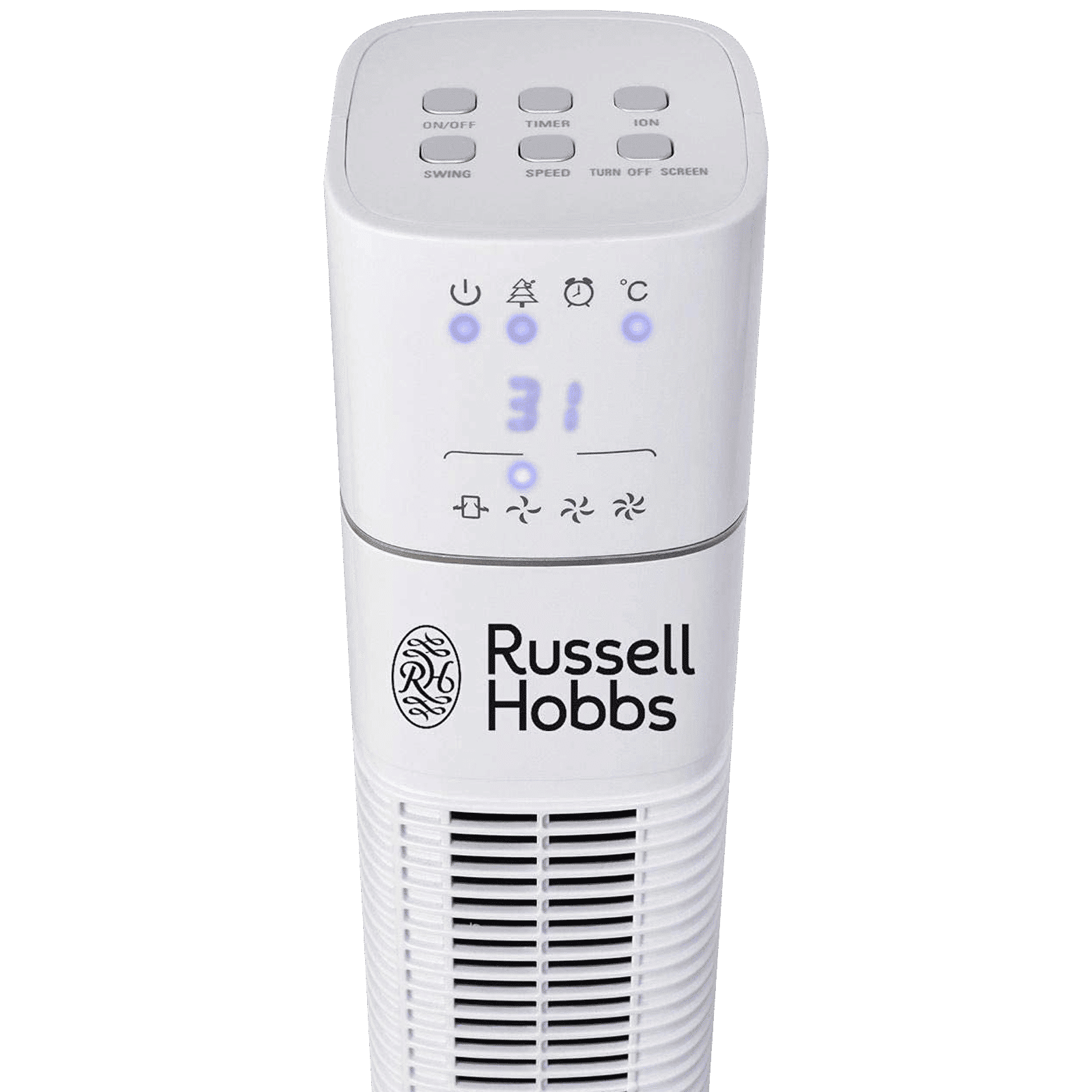 Russell Hobbs RTF-4800 Bladeless 13800 m3/hr Air Delivery Tower Fan with Remote (Superior Quality, White)_5