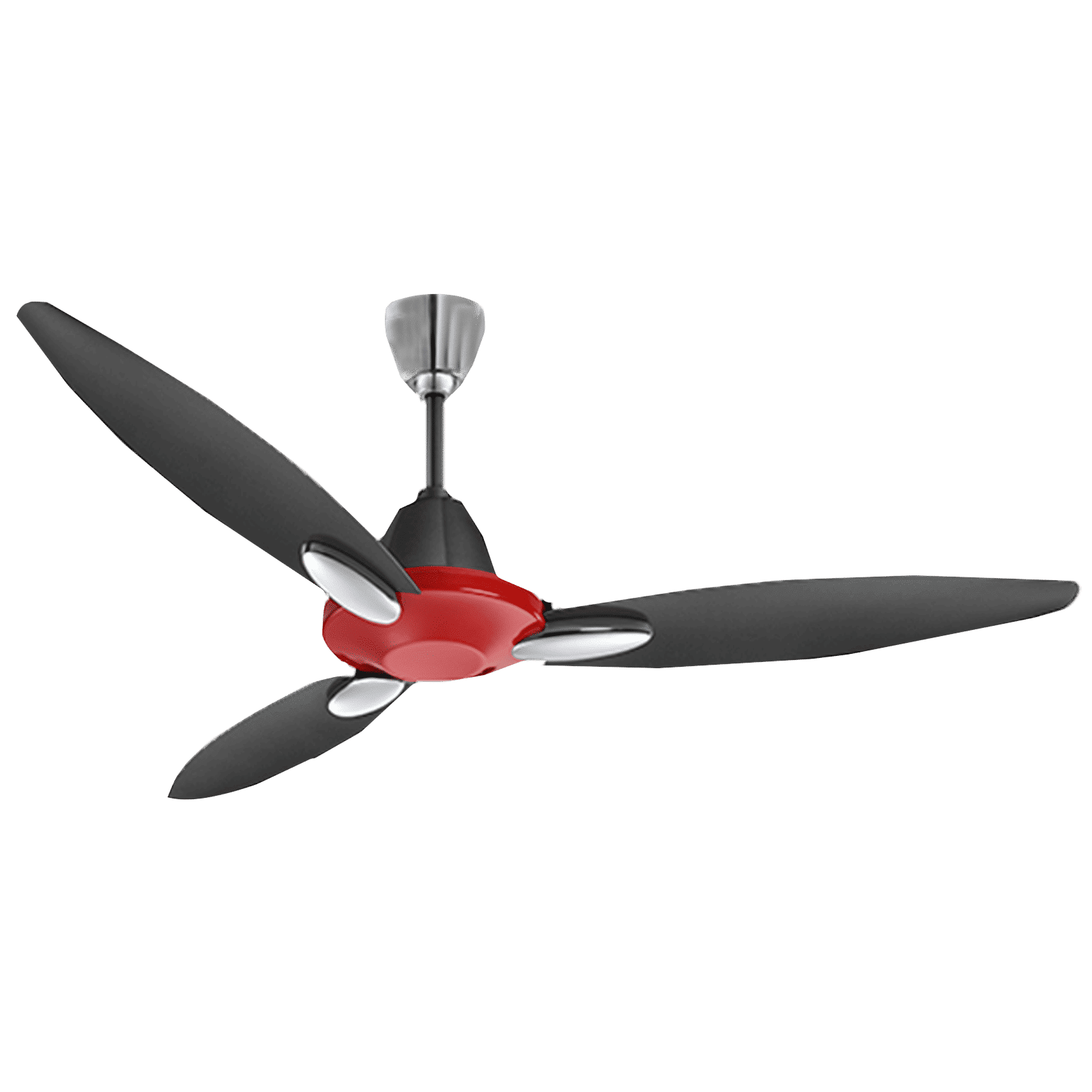 USHA Bloom Daffodil 1 Star 1250mm 3 Blade Electroplated Finish Ceiling Fan (Dust Resistant, Red & Black) USHA Bloom Daffodil 1 Star 1250mm 3 Blade Electroplated Finish Ceiling Fan (Dust Resistant, Red & Black)_1