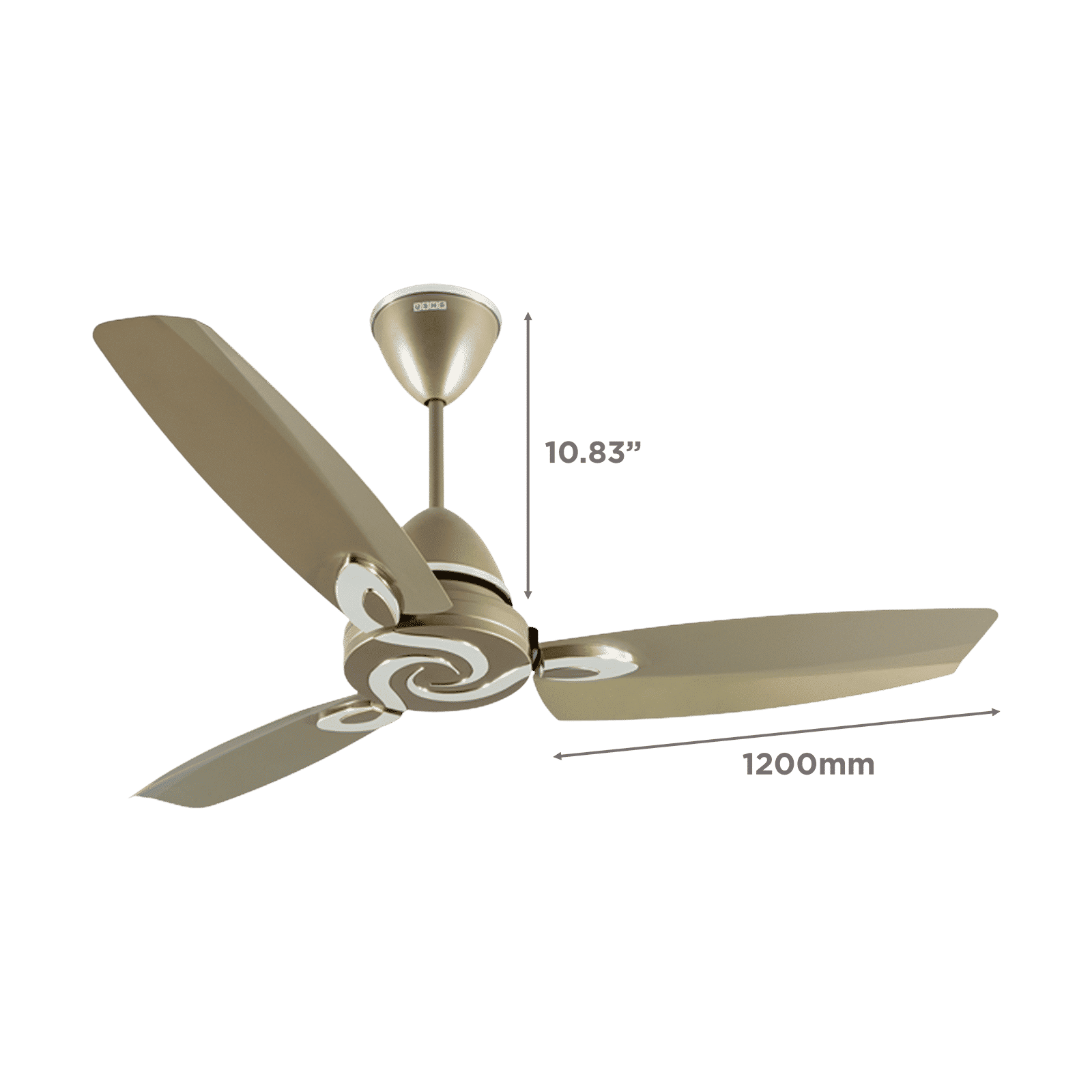 USHA Lambda 5 Star 1200mm 3 Blade BLDC Motor Ceiling Fan with Remote (Dust & Oil Resistant, Beige)_2