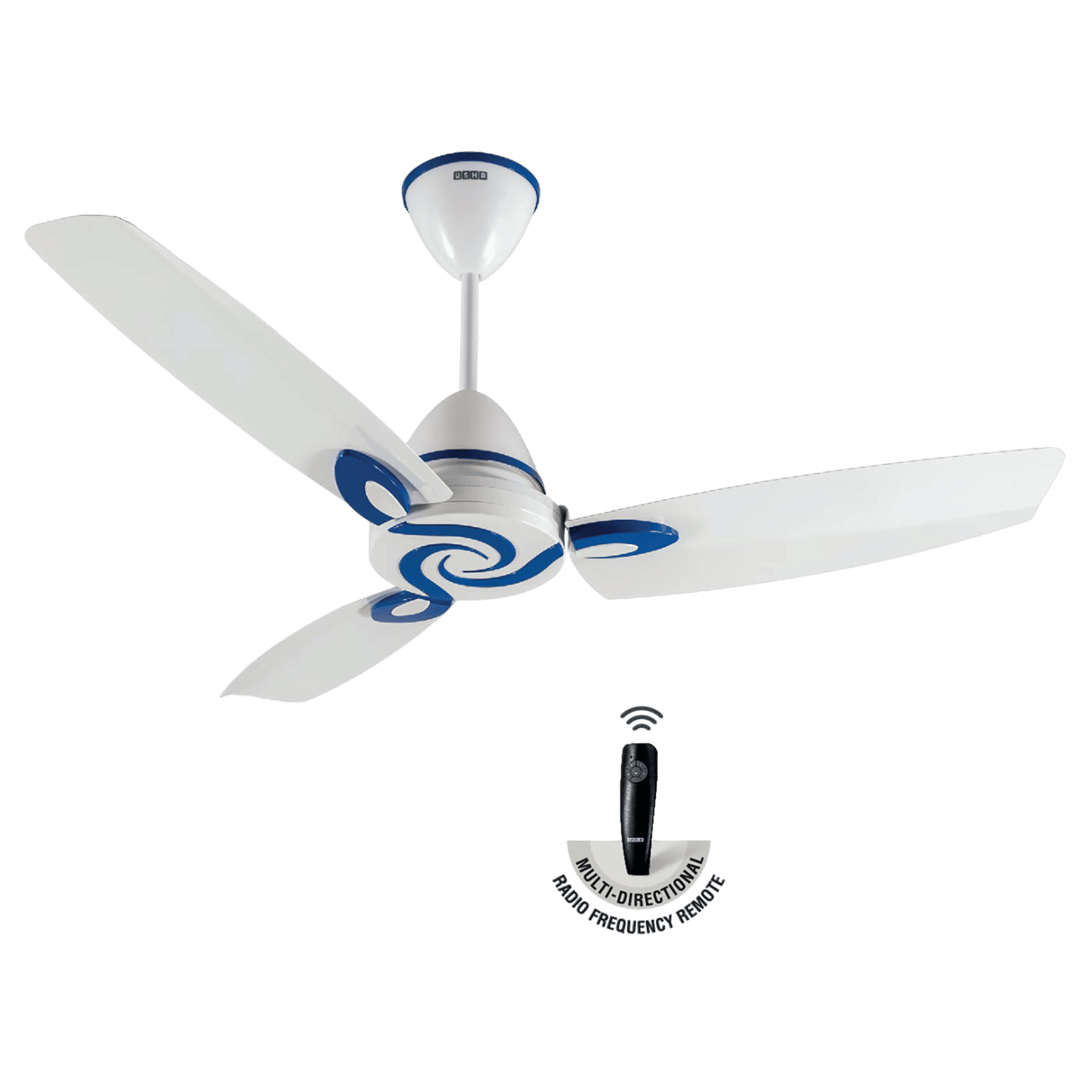 USHA Lambda 5 Star 1200mm 3 Blade BLDC Motor Ceiling Fan with Remote (Dust & Oil Resistant, White)_1