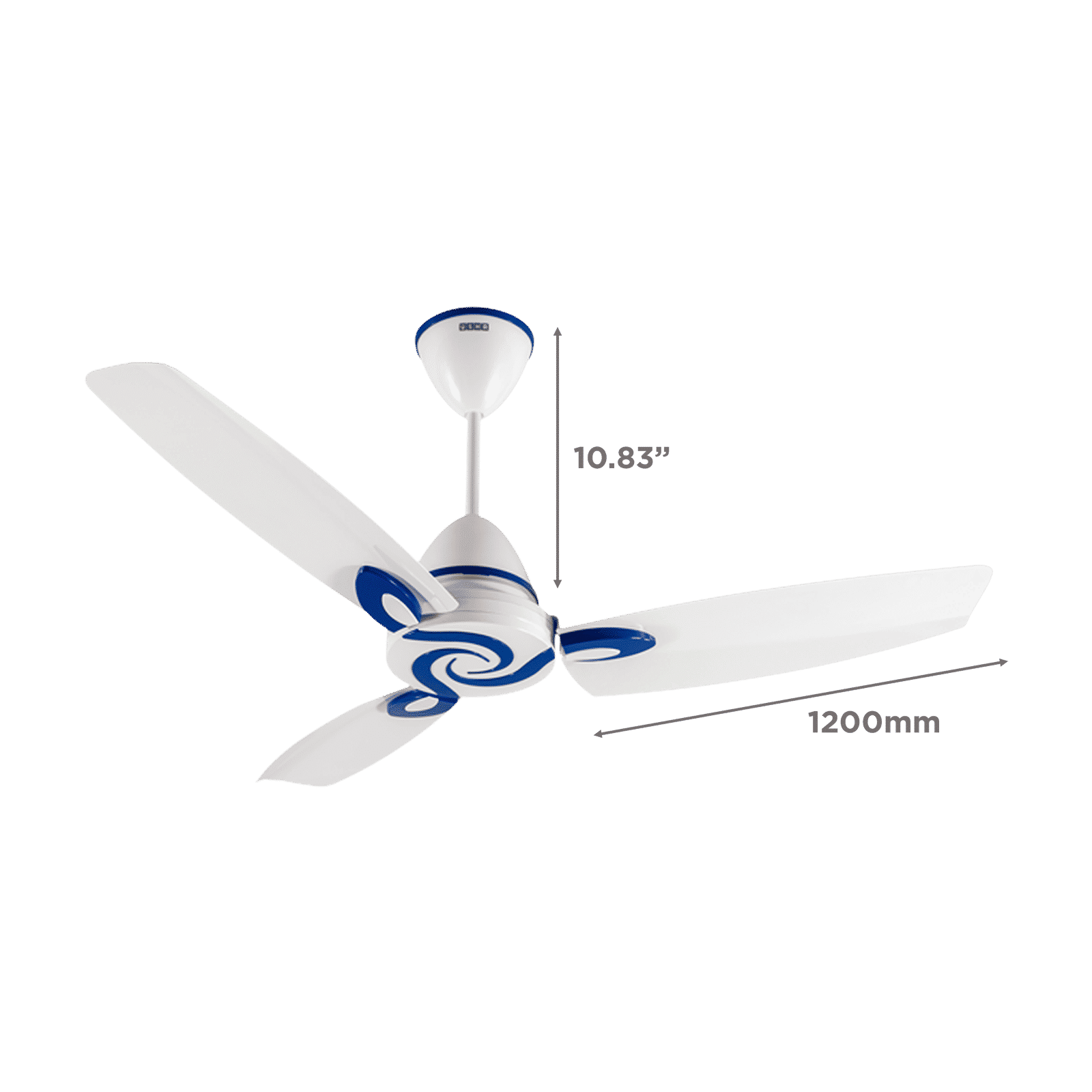 USHA Lambda 5 Star 1200mm 3 Blade BLDC Motor Ceiling Fan with Remote (Dust & Oil Resistant, White)_2