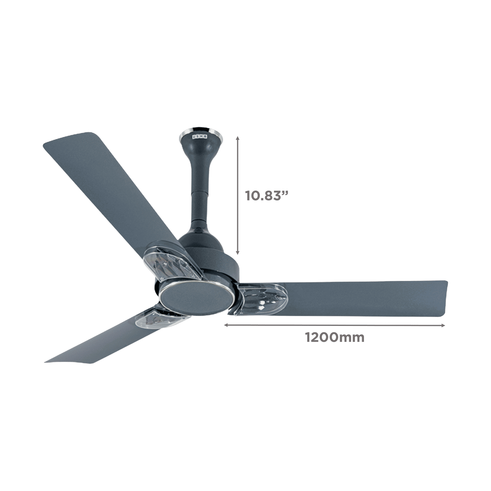 USHA Phi Beta 5 Star 1200mm 3 Blade BLDC Motor Ceiling Fan with Remote (Whisper Quiet Operation, Graphite Grey)_2