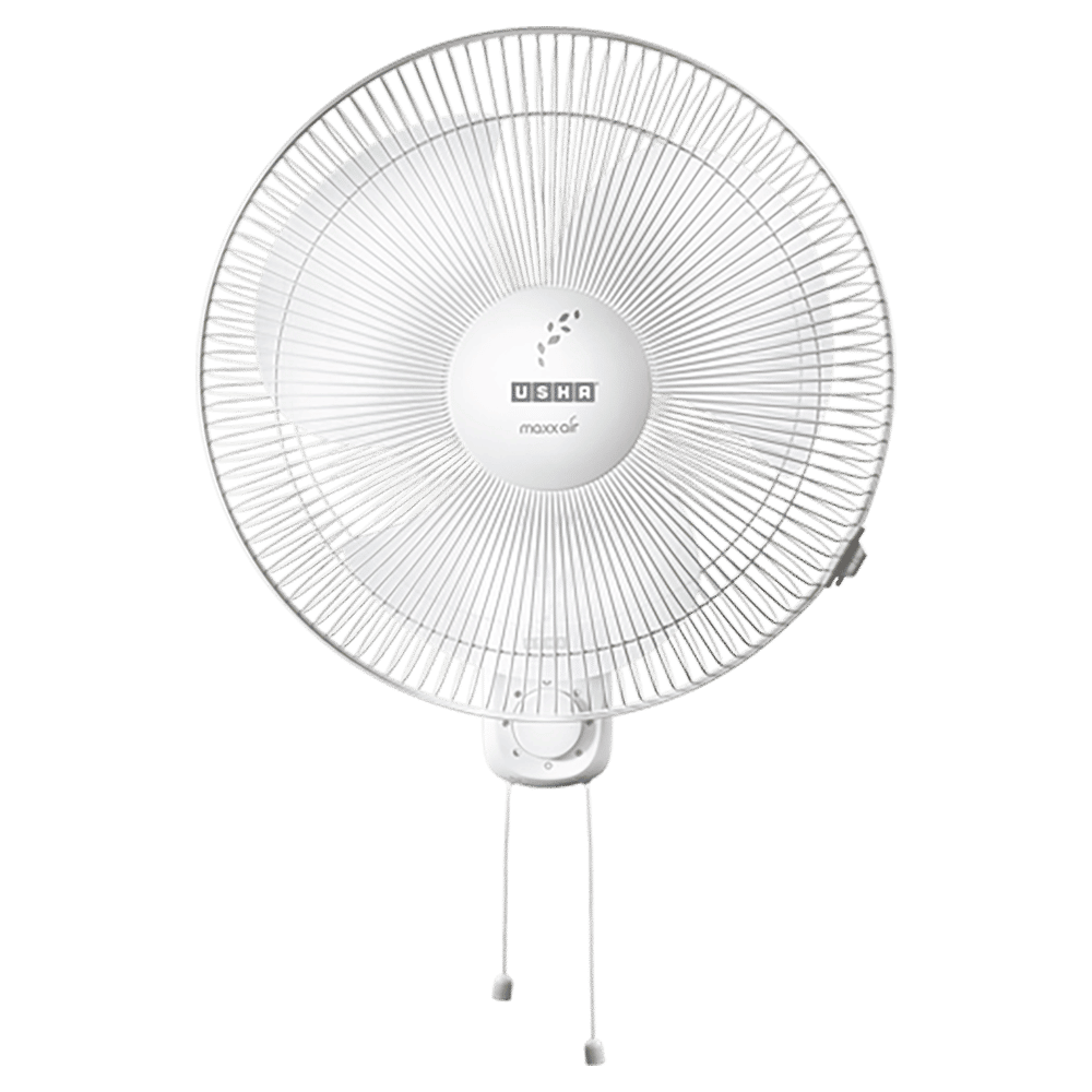 USHA Maxx Air Ultra 400mm 3 Blade Copper Motor Wall Mounted Fan (Thermal Overload Protector, White)_1