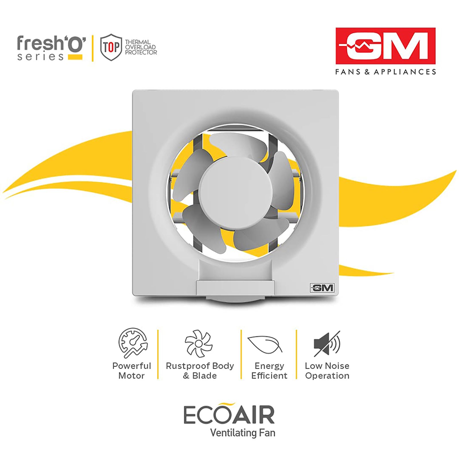 GM Eco Air 150mm Exhaust Fan (Inverter Technology, White)_9