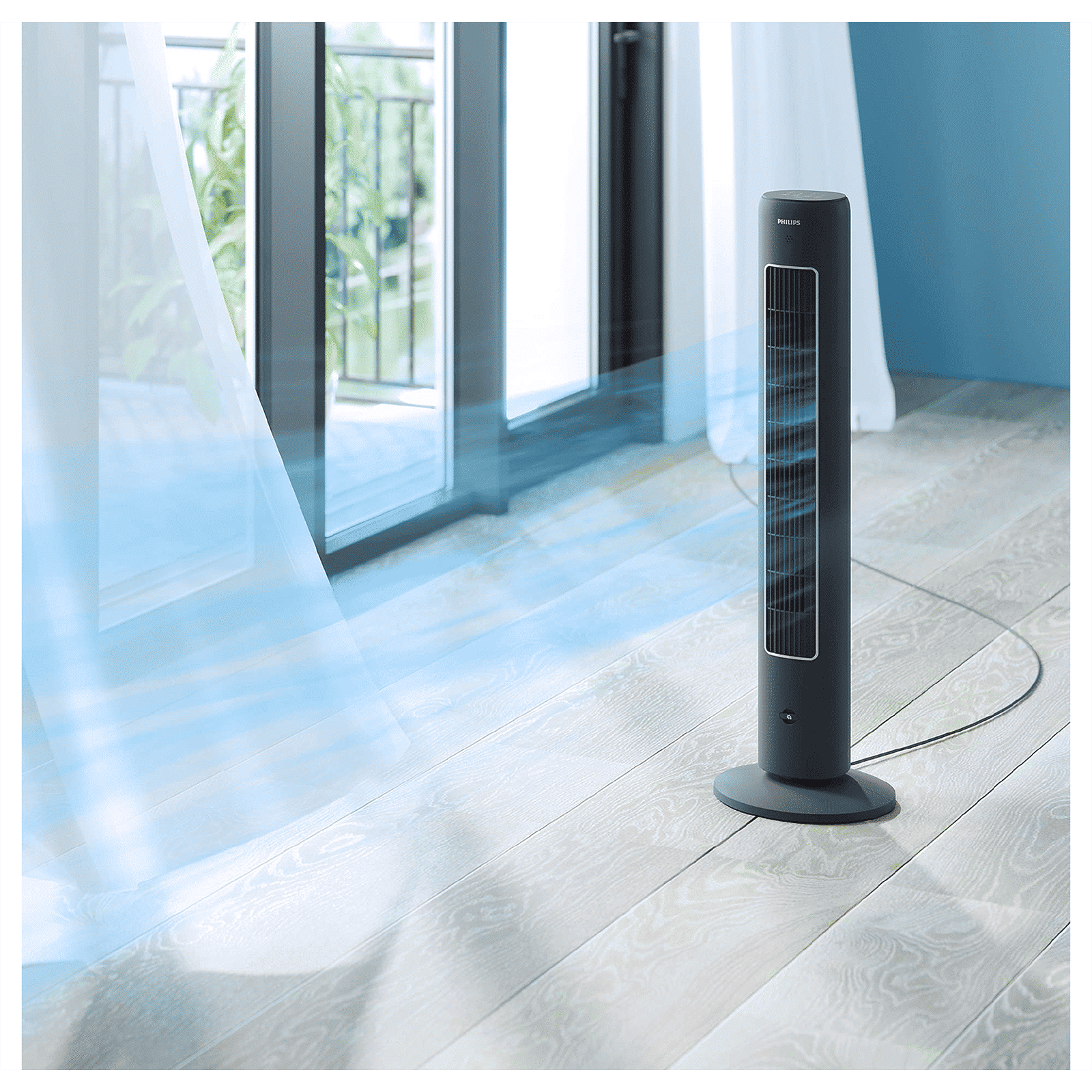 PHILIPS 5000 Series Bladeless 2230 m3/hr Air Delivery Tower Fan with Remote (Quiet Sleep mode, Black)_12