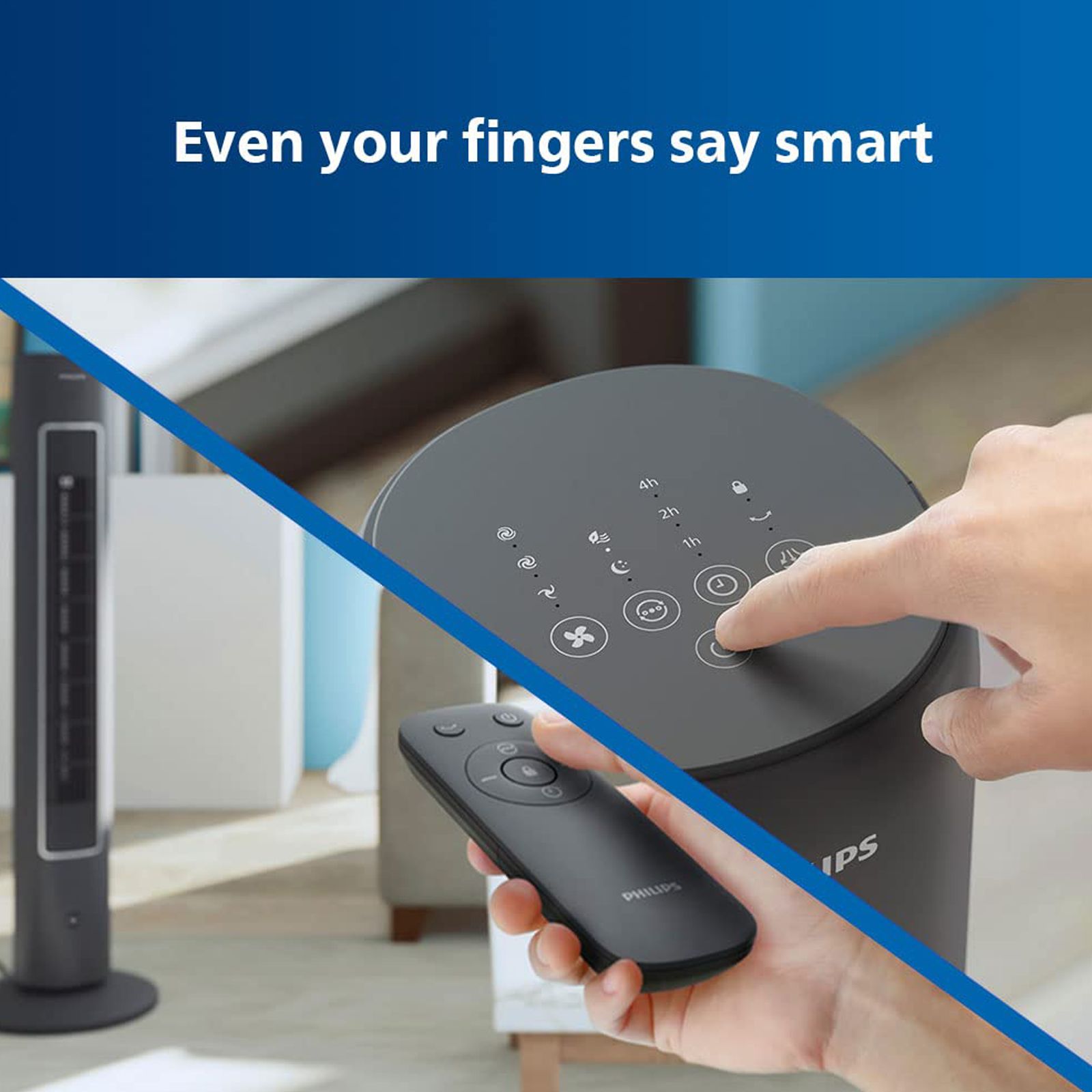 PHILIPS 5000 Series Bladeless 2230 m3/hr Air Delivery Tower Fan with Remote (Quiet Sleep mode, Black)_13