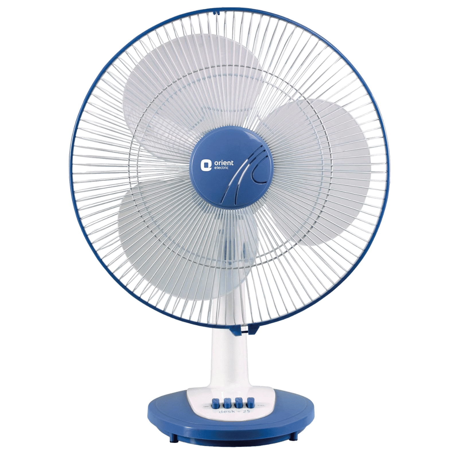 Orient Desk 25 400mm 3 Blade Thermal Overload Protection Table Fan (Silent Operation, White)_1