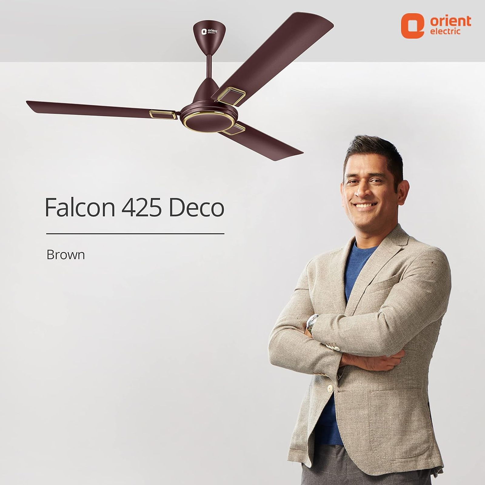 Orient Falcon 425 Deco 1200mm 3 Blade Copper Motor Ceiling Fan (High Speed, Brown) Orient Falcon 425 Deco 1200mm 3 Blade Copper Motor Ceiling Fan (High Speed, Brown)_4