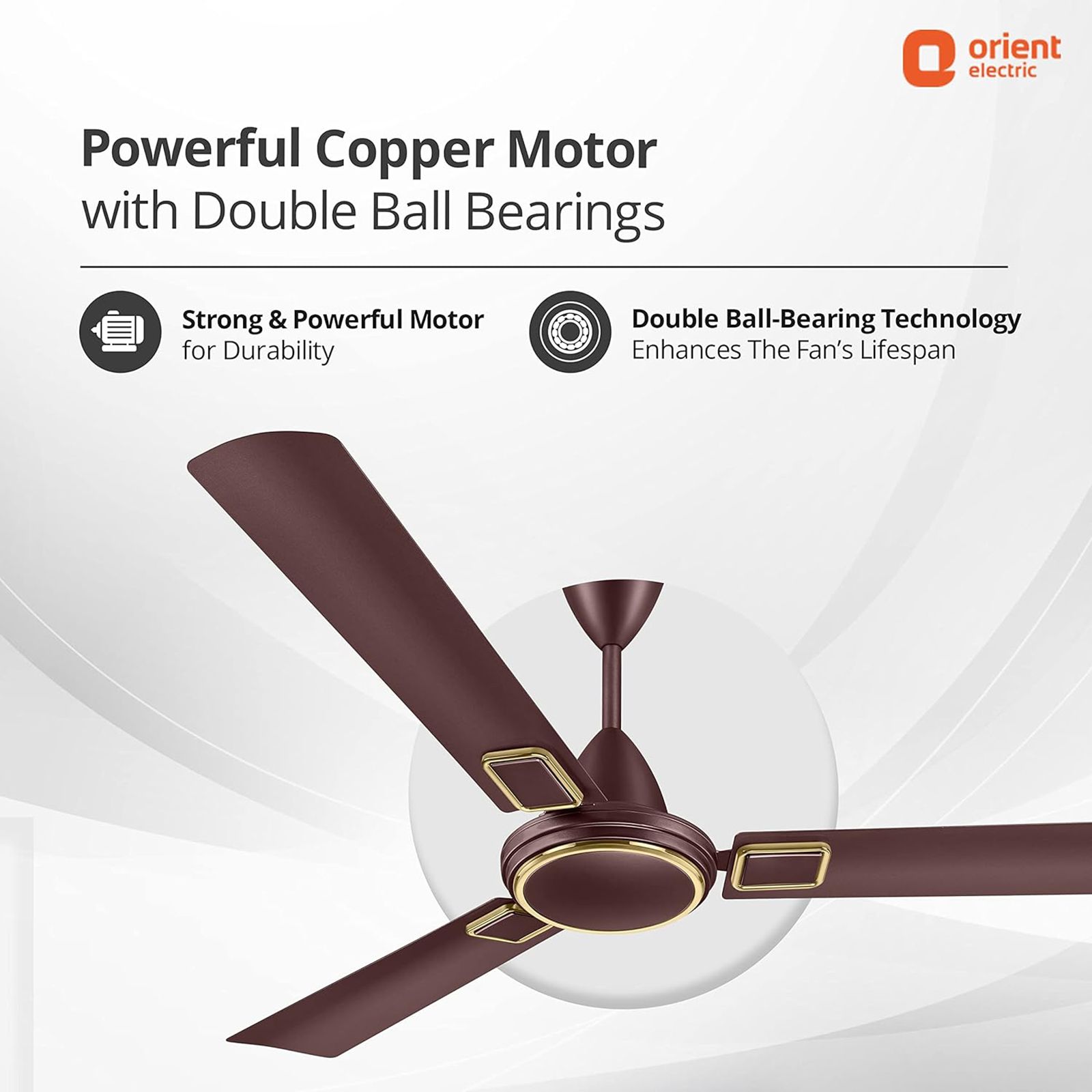 Orient Falcon 425 Deco 1200mm 3 Blade Copper Motor Ceiling Fan (High Speed, Brown) Orient Falcon 425 Deco 1200mm 3 Blade Copper Motor Ceiling Fan (High Speed, Brown)_3