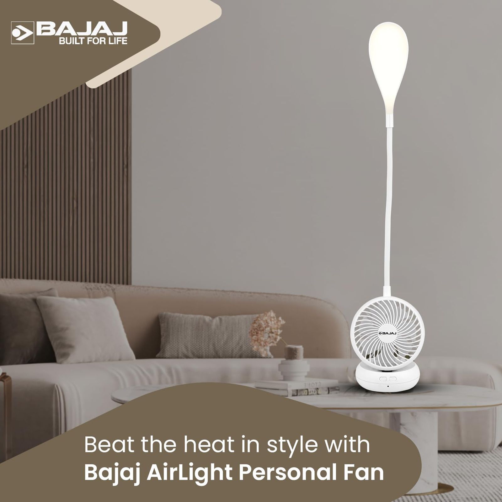 BAJAJ Air Light 85mm 7 Blade Rechargeable Personal Fan with 1800 mAh Battery (Low Power Consumption, White)_6