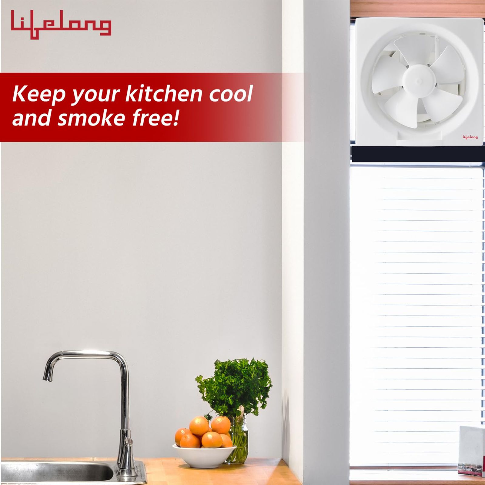 Lifelong Venti 6 Inch 200mm Exhaust Fan (Dust Protection, White)_9