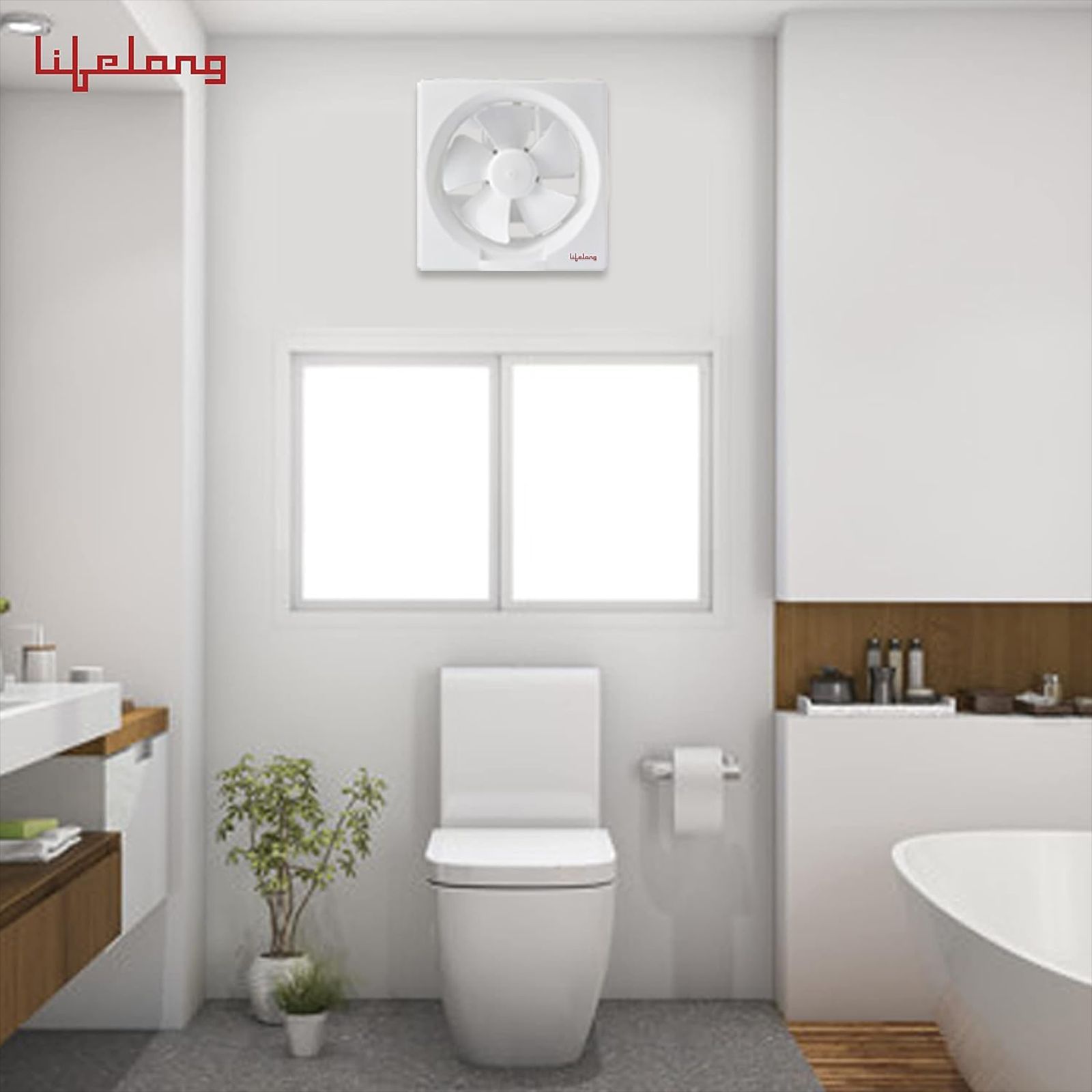 Lifelong Venti 6 Inch 200mm Exhaust Fan (Dust Protection, White)_13