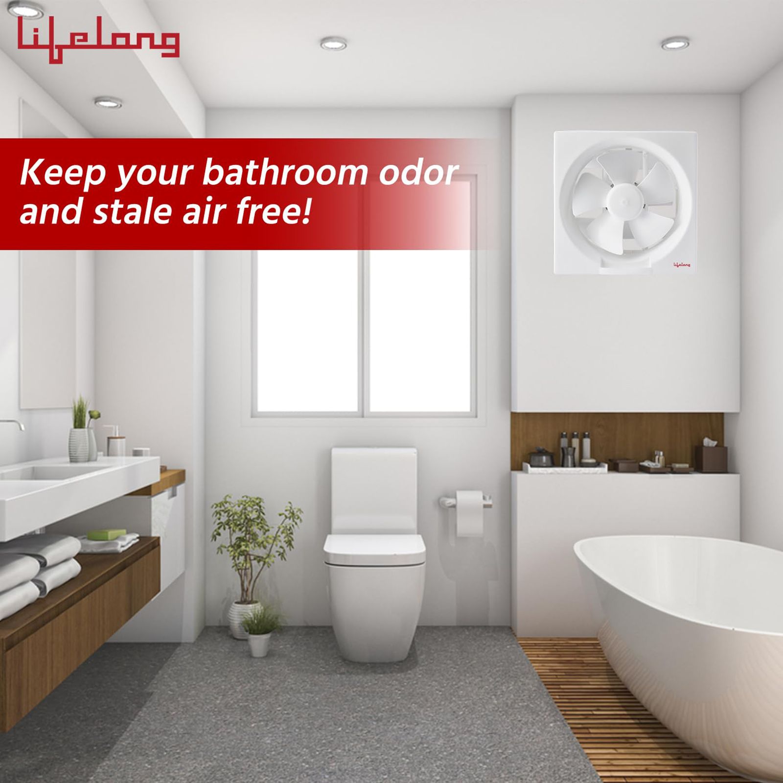 Lifelong Venti 6 Inch 200mm Exhaust Fan (Dust Protection, White)_4