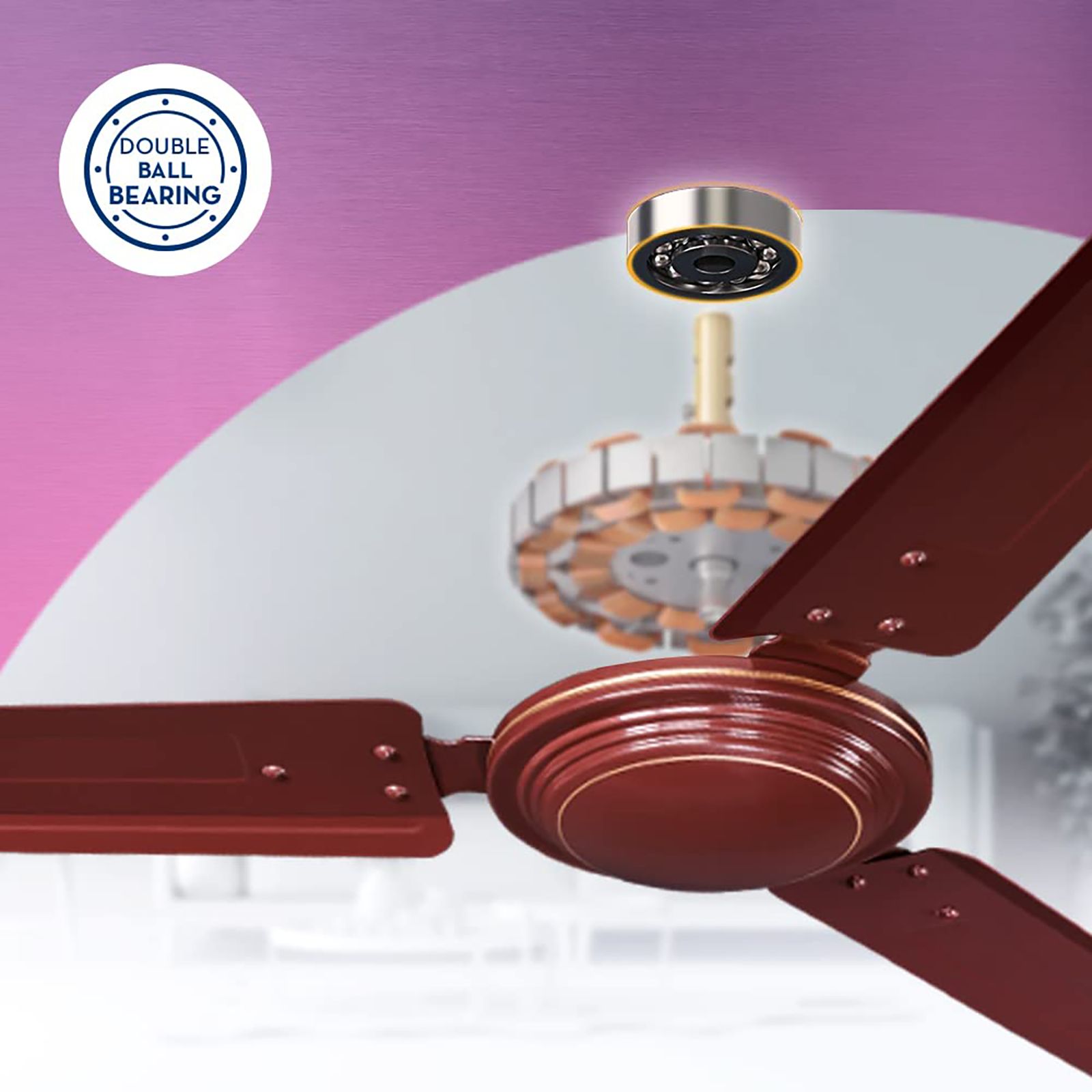 Crompton Surebreeze Hill Briz 1 Star 1200mm 3 Blade Copper Motor Ceiling Fan (Inverter Compatibility, Brown)_8