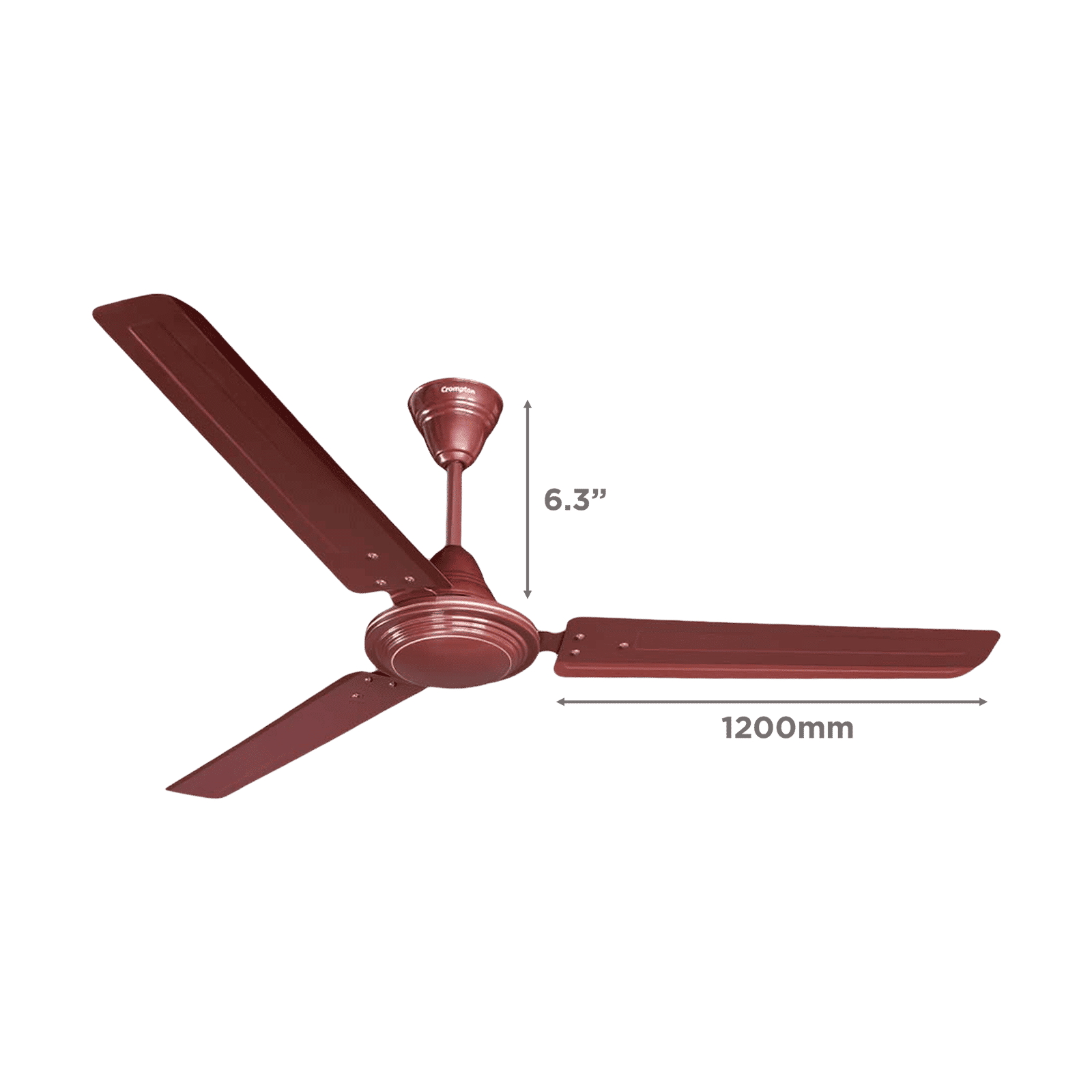 Crompton Surebreeze Hill Briz 1 Star 1200mm 3 Blade Copper Motor Ceiling Fan (Inverter Compatibility, Brown)_2