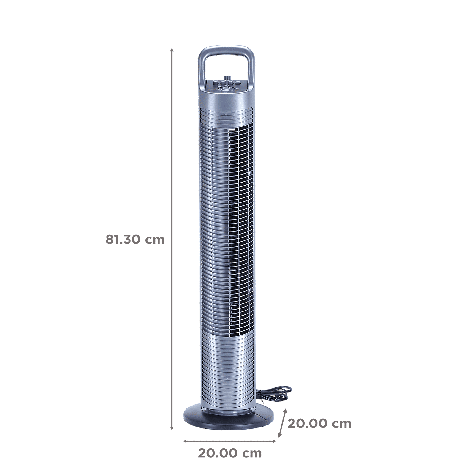 Croma Tower Fan (3 Speed Settings, Grey)_2