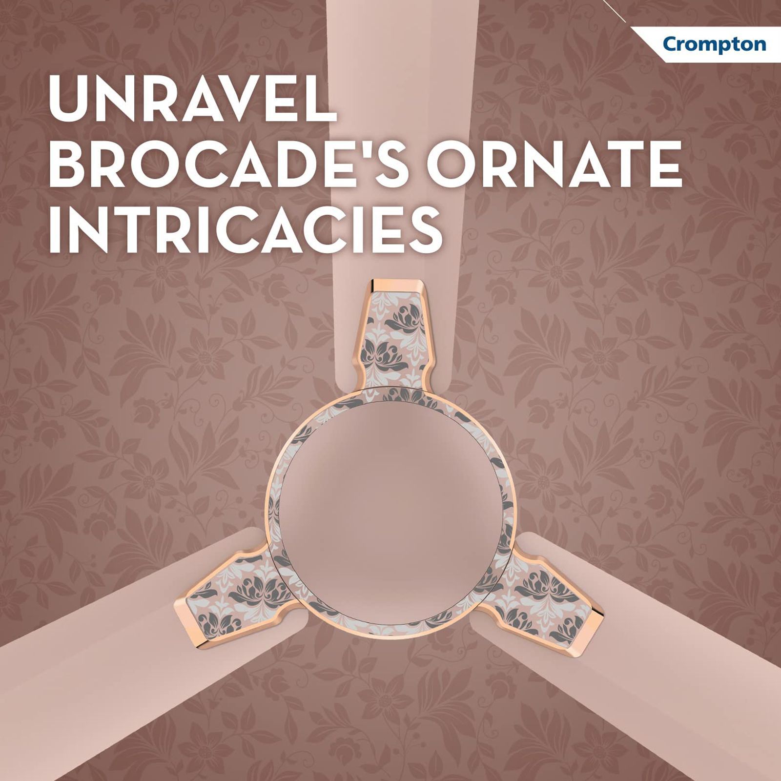 Crompton Premion Aura2 Designer 1 Star 1200mm 3 Blade Copper Motor Ceiling Fan (Duratech Technology, Rose Gold)_6