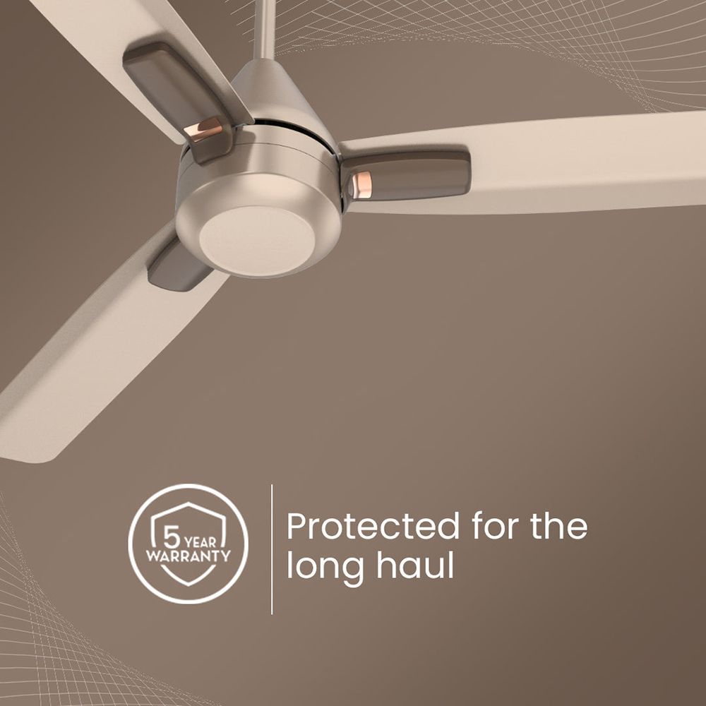 Crompton Energion Cromair Plus 5 Star 1200mm 3 Blade BLDC Motor Ceiling Fan (Inverter Technology, Satin Sand)_9