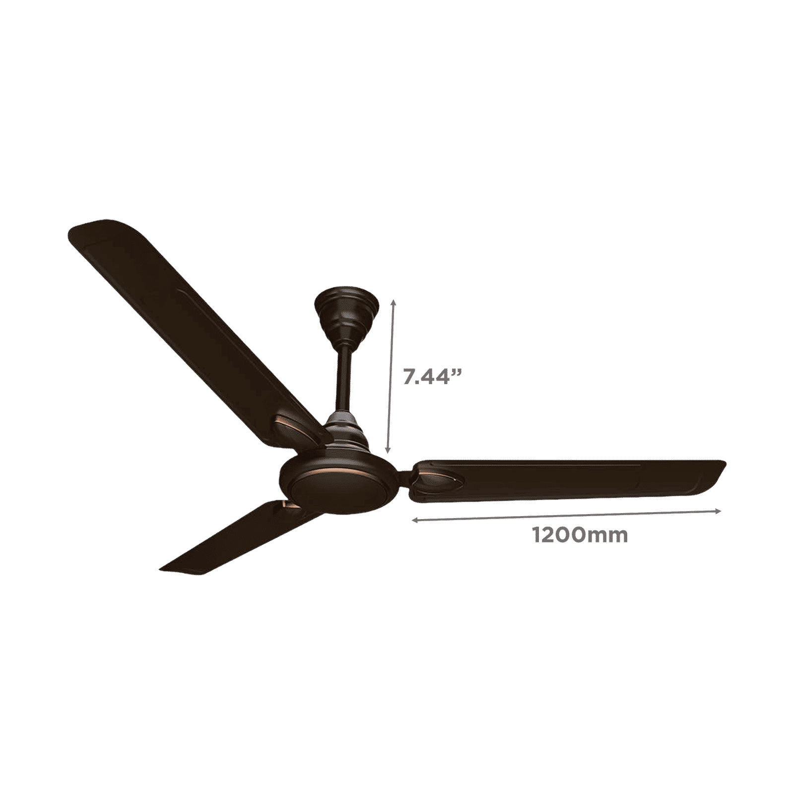 Crompton Surebreeze Hillbriz Deco 1 Star 1200mm 3 Blade High Velocity Ceiling Fan (Inverter Technology, Smoked Brown)_2