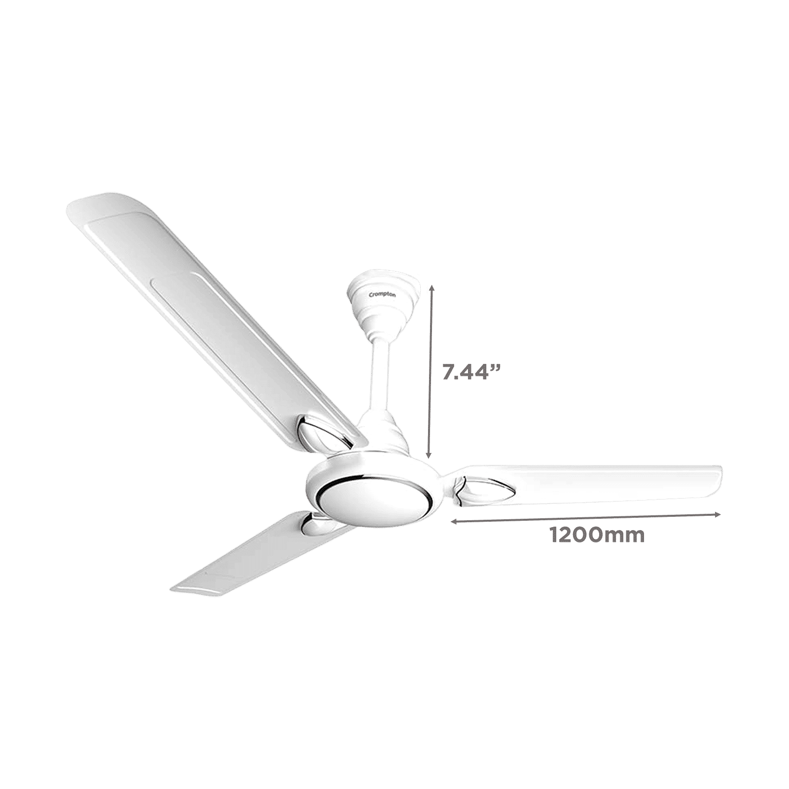 Crompton Surebreeze Hillbriz Deco 1 Star 1200mm 3 Blade High Velocity Ceiling Fan (Inverter Technology, White Bronze)_2
