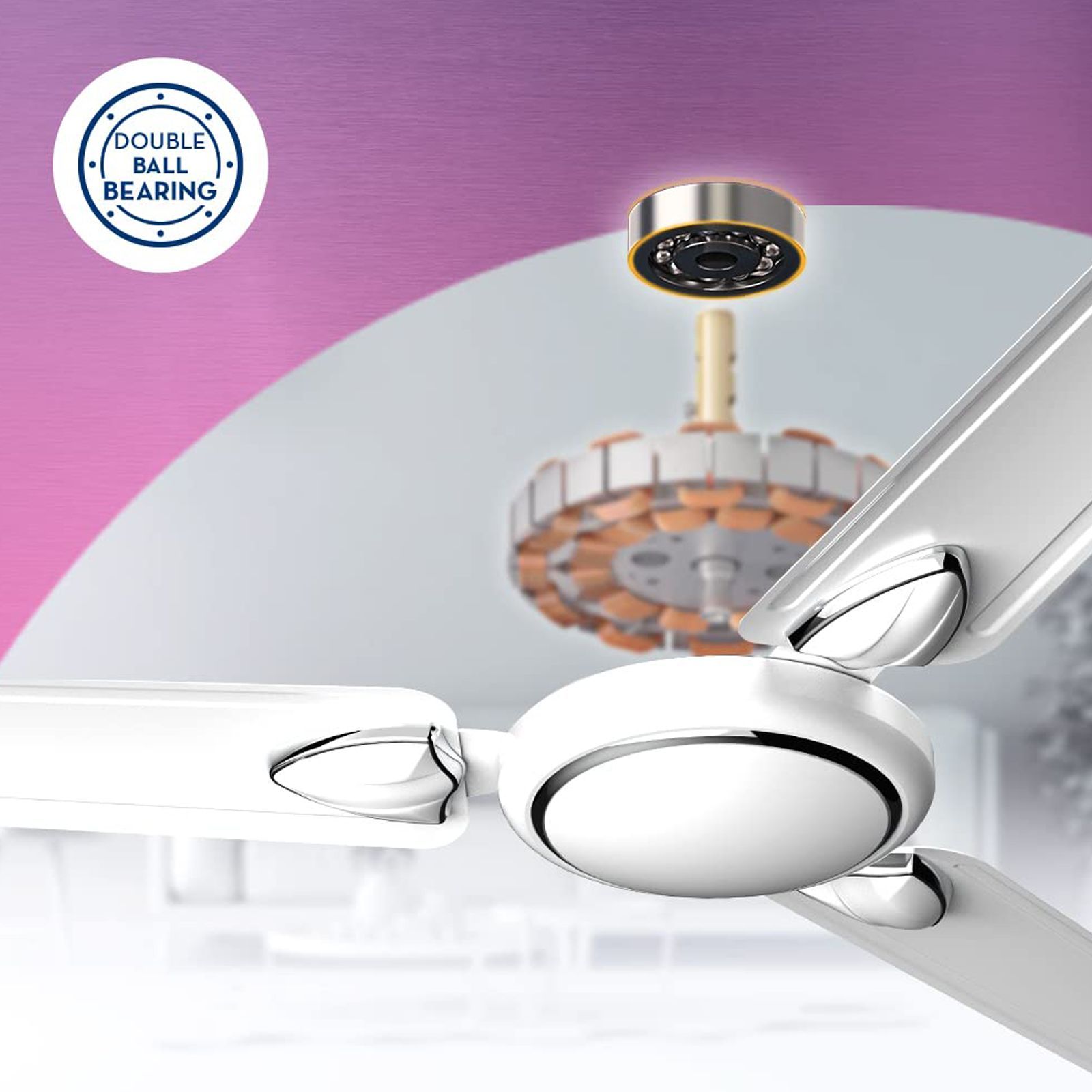 Crompton Surebreeze Hillbriz Deco 1 Star 1200mm 3 Blade High Velocity Ceiling Fan (Inverter Technology, White Bronze)_6