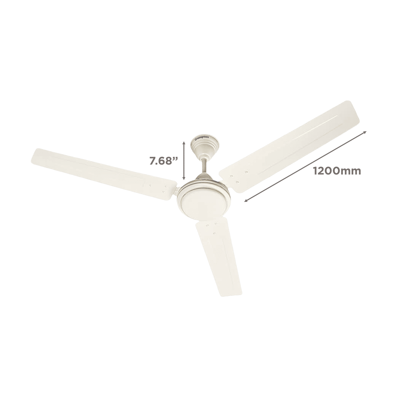 Crompton Surebreeze Sea Sapphira 1 Star 1200mm 3 Blade High Velocity Ceiling Fan (Double Ball Bearing, Ivory)_2