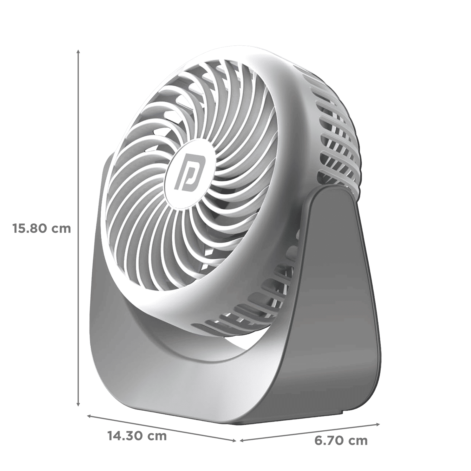 PORTRONICS Toofan 60mm 3 Blade BLDC Motor Mini Rechargeable Fan with 2000 mAh Battery (Low Noise Desk Fan, White) PORTRONICS Toofan 60mm 3 Blade BLDC Motor Mini Rechargeable Fan with 2000 mAh Battery (Low Noise Desk Fan, White)_2