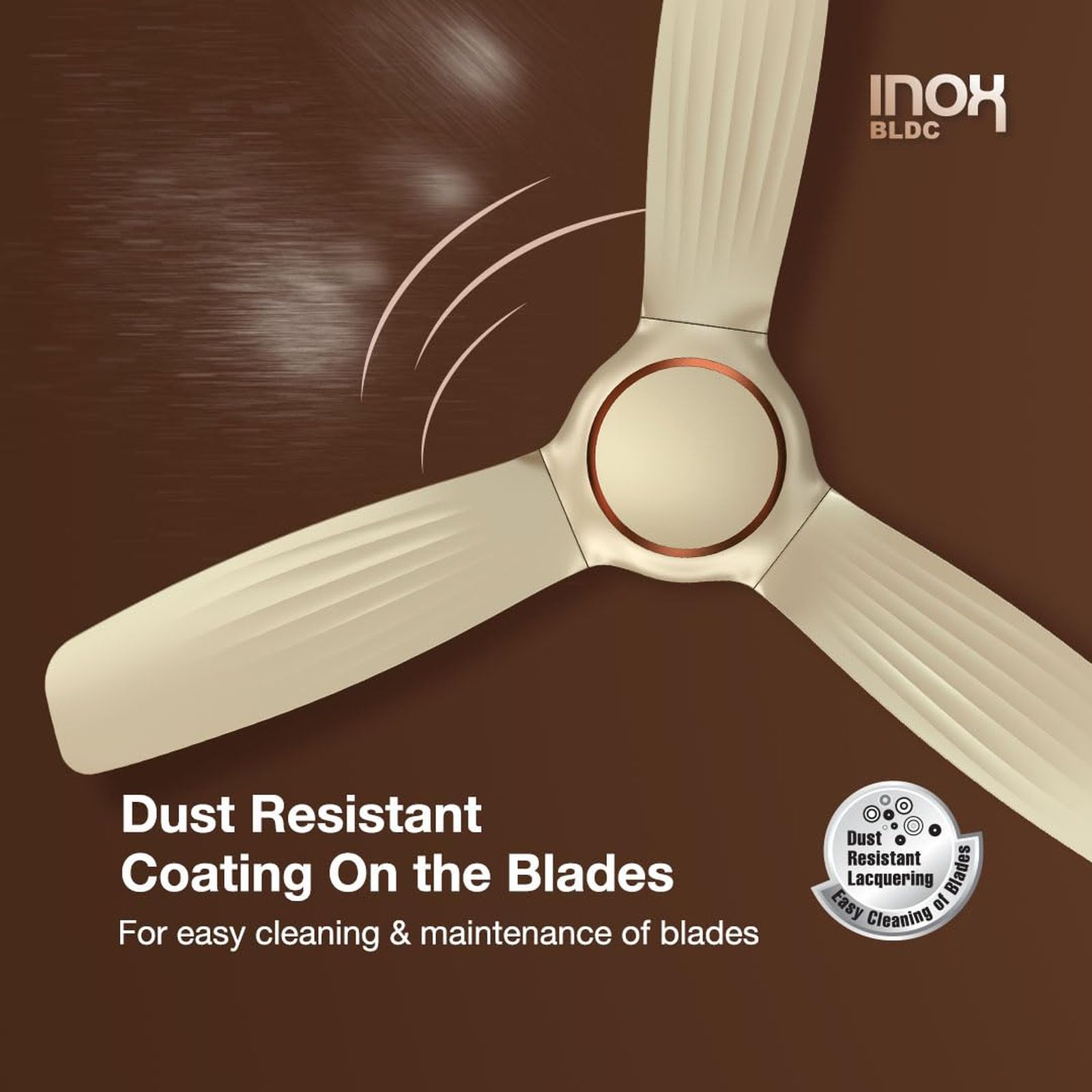 HAVELLS Inox 5 Star 1200mm 3 Blade BLDC Motor Ceiling Fan with Remote (Inverter Technology, Gold Mist Cola) HAVELLS Inox 5 Star 1200mm 3 Blade BLDC Motor Ceiling Fan with Remote (Inverter Technology, Gold Mist Cola)_10