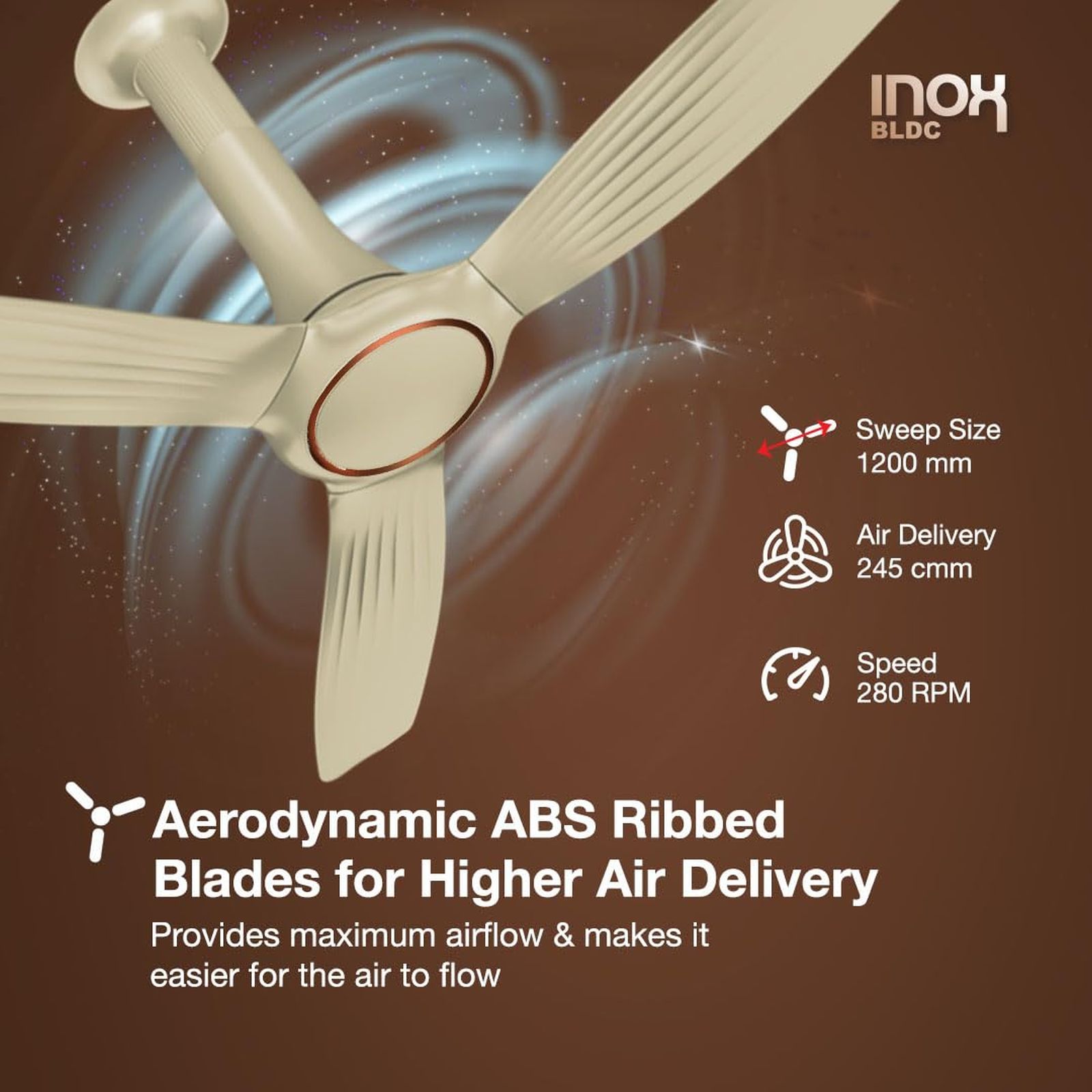 HAVELLS Inox 5 Star 1200mm 3 Blade BLDC Motor Ceiling Fan with Remote (Inverter Technology, Gold Mist Cola) HAVELLS Inox 5 Star 1200mm 3 Blade BLDC Motor Ceiling Fan with Remote (Inverter Technology, Gold Mist Cola)_7