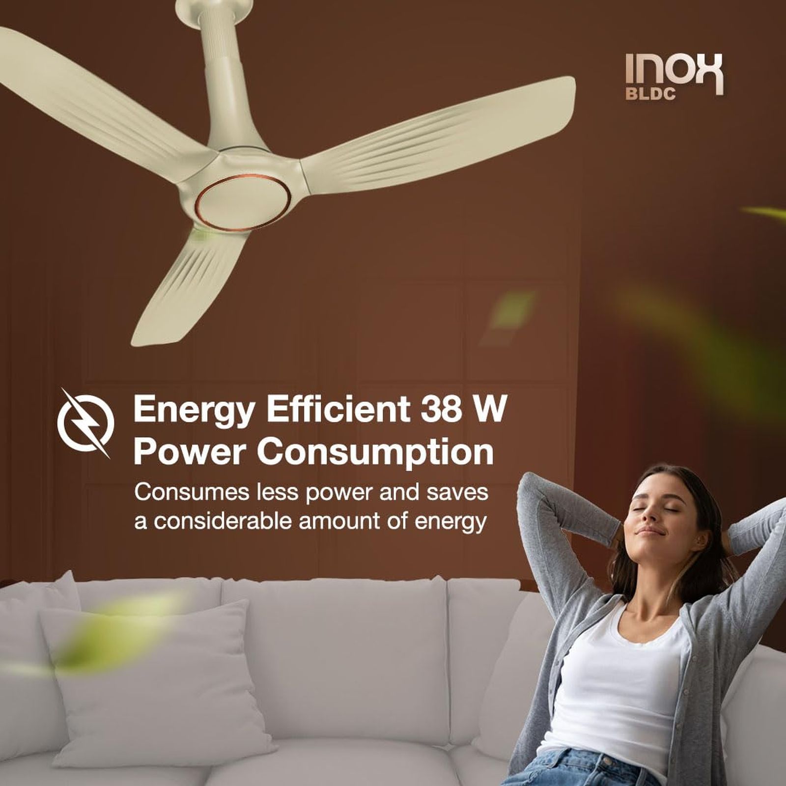 HAVELLS Inox 5 Star 1200mm 3 Blade BLDC Motor Ceiling Fan with Remote (Inverter Technology, Gold Mist Cola) HAVELLS Inox 5 Star 1200mm 3 Blade BLDC Motor Ceiling Fan with Remote (Inverter Technology, Gold Mist Cola)_8