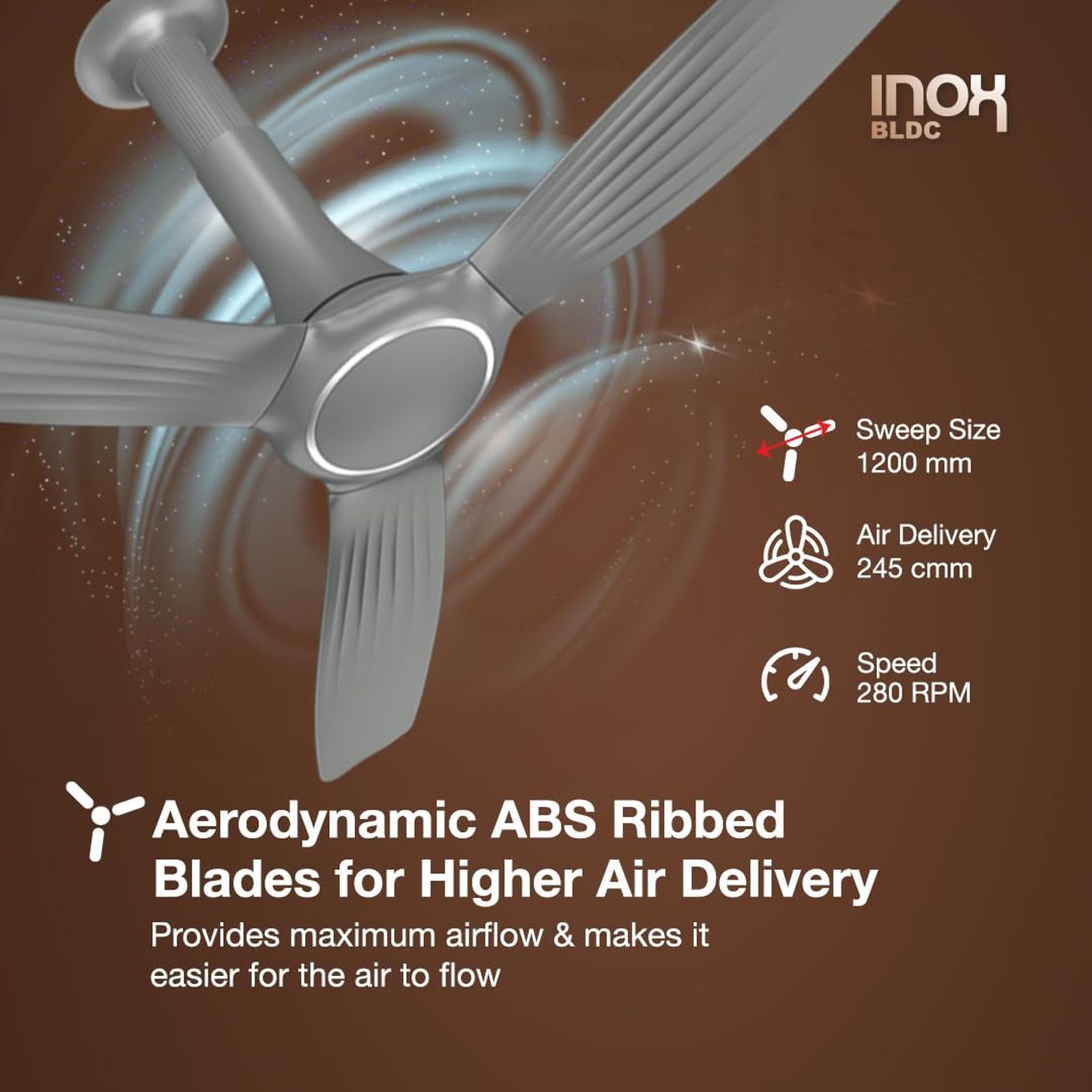 HAVELLS Inox 5 Star 1200mm 3 Blade BLDC Motor Ceiling Fan with Remote (Inverter Technology, Slate) HAVELLS Inox 5 Star 1200mm 3 Blade BLDC Motor Ceiling Fan with Remote (Inverter Technology, Slate)_11