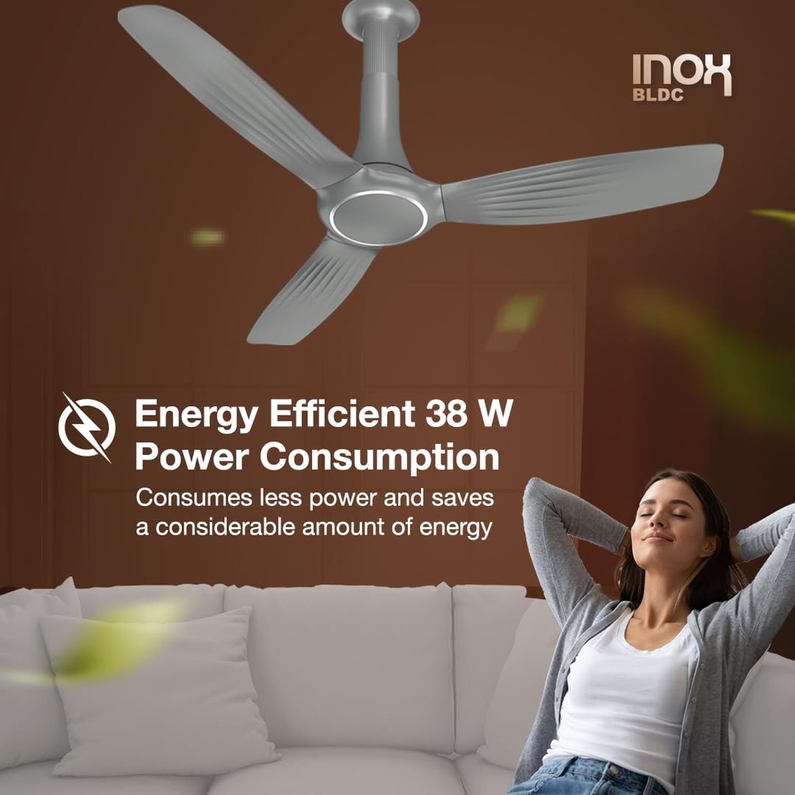 HAVELLS Inox 5 Star 1200mm 3 Blade BLDC Motor Ceiling Fan with Remote (Inverter Technology, Slate) HAVELLS Inox 5 Star 1200mm 3 Blade BLDC Motor Ceiling Fan with Remote (Inverter Technology, Slate)_7
