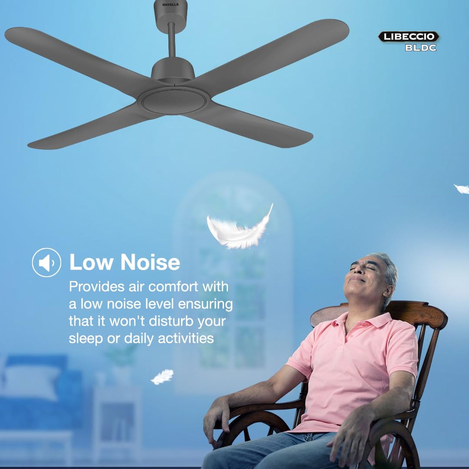 HAVELLS Libeccio 5 Star 1200mm 4 Blade BLDC Motor Ceiling Fan with Remote (Inverter Technology, Slate)_10