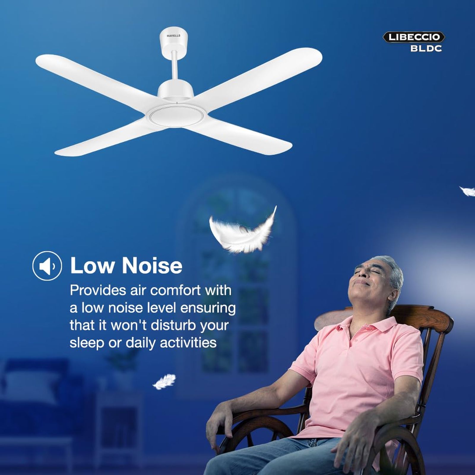 HAVELLS Libeccio 5 Star 1200mm 4 Blade BLDC Motor Ceiling Fan with Remote (Low Noise, Pearl White) HAVELLS Libeccio 5 Star 1200mm 4 Blade BLDC Motor Ceiling Fan with Remote (Low Noise, Pearl White)_11