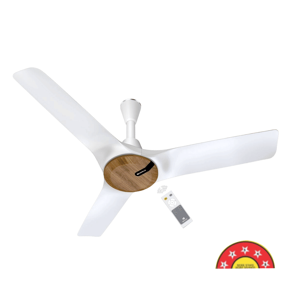 HAVELLS Stealth Neo 5 Star 1200mm 3 Blade BLDC Motor Ceiling Fan with Remote (Eco Active Technology, Wood Pearl White)_6
