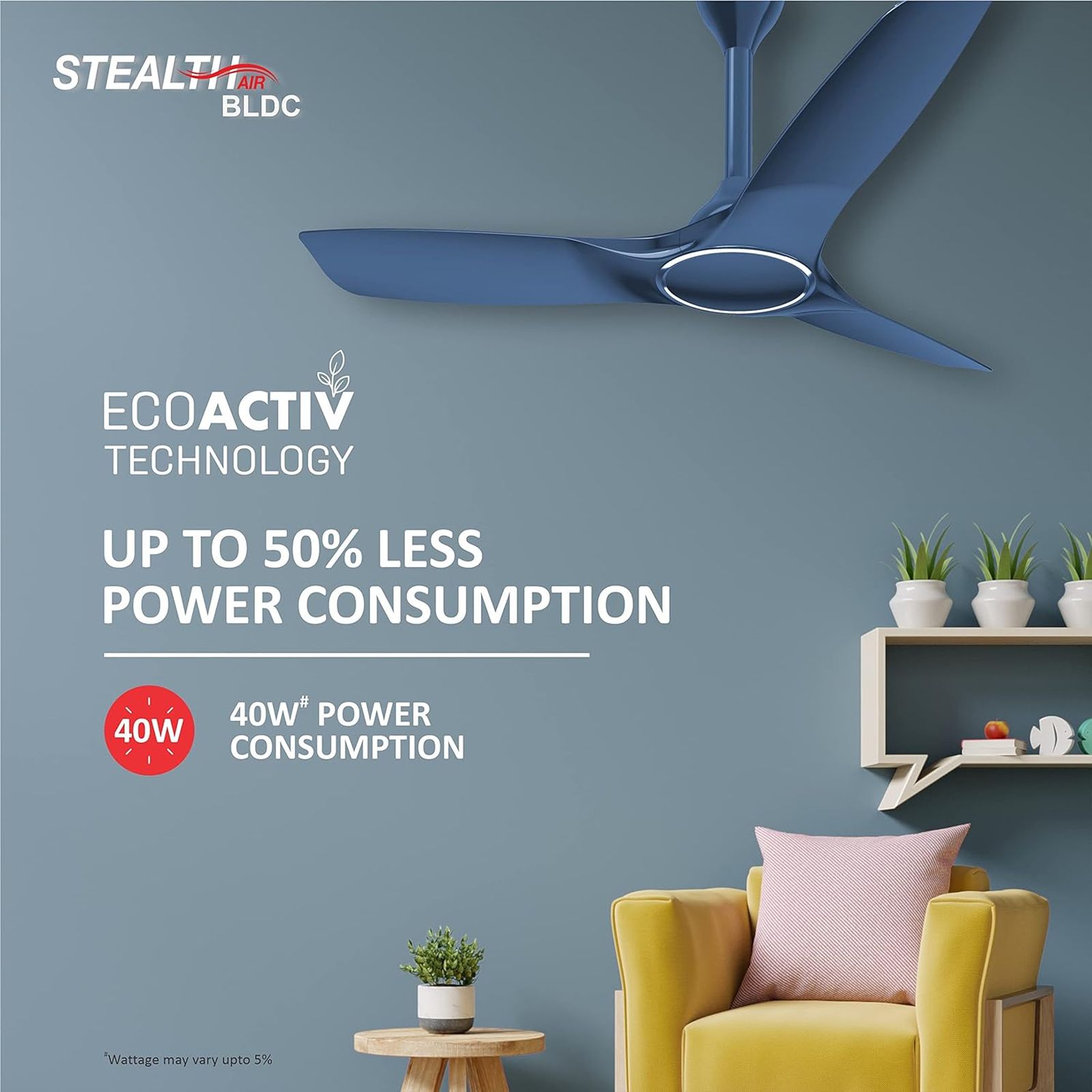 HAVELLS Stealth Air 5 Star 1200mm 3 Blade BLDC Motor Ceiling Fan with Remote (Inverter Technology, Indigo Blue) HAVELLS Stealth Air 5 Star 1200mm 3 Blade BLDC Motor Ceiling Fan with Remote (Inverter Technology, Indigo Blue)_7