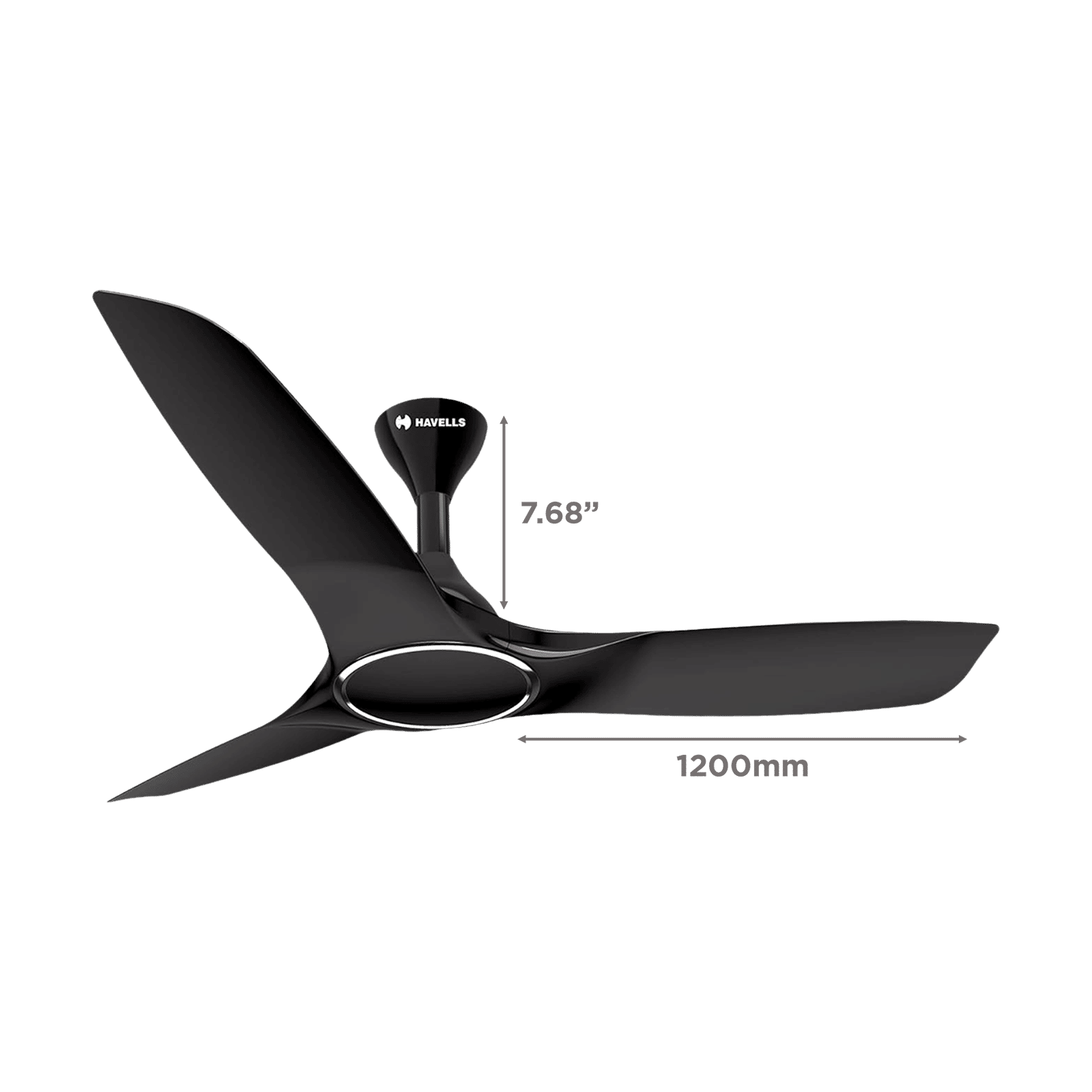 HAVELLS Stealth Air 5 Star 1200mm 3 Blade BLDC Motor Ceiling Fan with Remote (Inverter Technology, Metallic Black) HAVELLS Stealth Air 5 Star 1200mm 3 Blade BLDC Motor Ceiling Fan with Remote (Inverter Technology, Metallic Black)_2