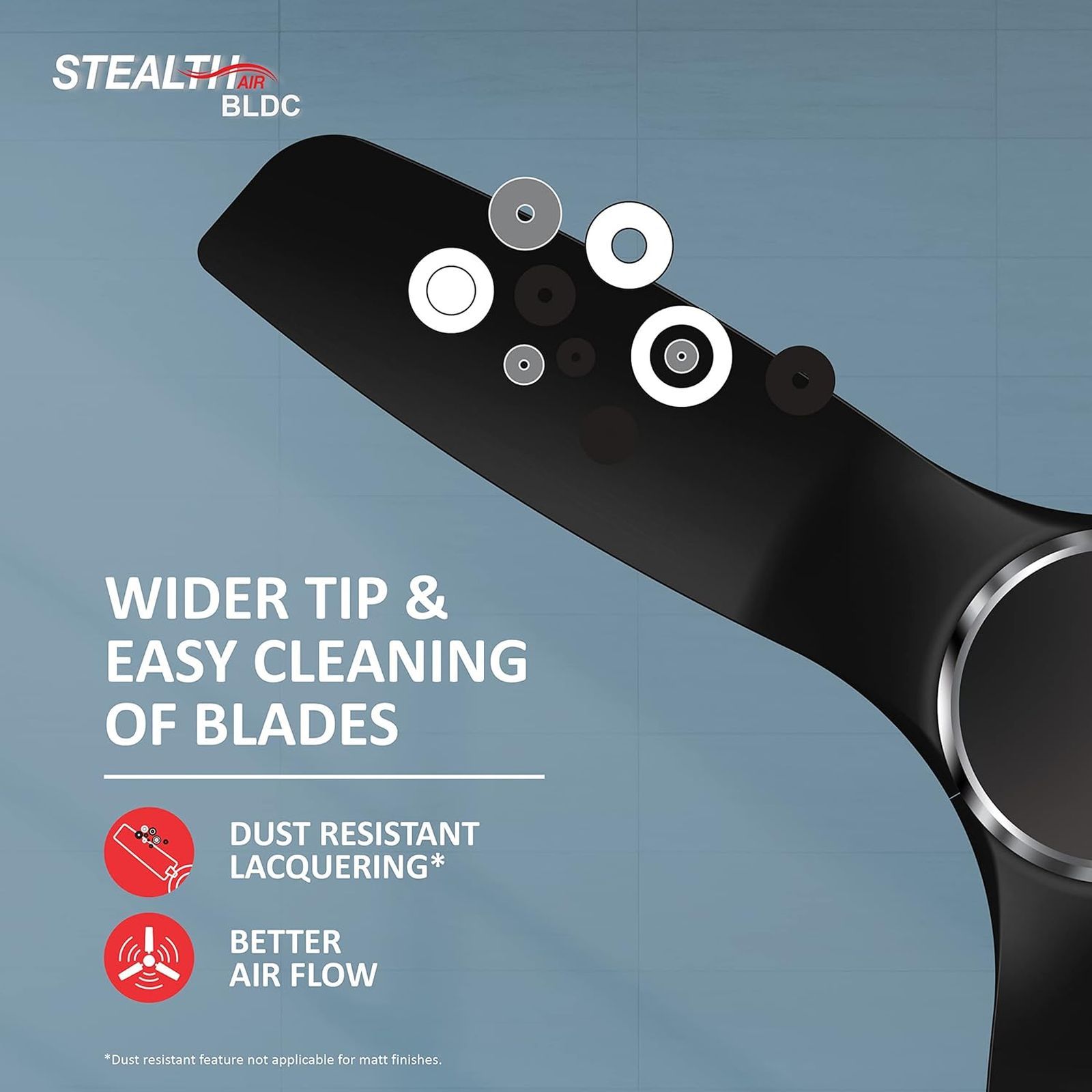 HAVELLS Stealth Air 5 Star 1200mm 3 Blade BLDC Motor Ceiling Fan with Remote (Inverter Technology, Metallic Black) HAVELLS Stealth Air 5 Star 1200mm 3 Blade BLDC Motor Ceiling Fan with Remote (Inverter Technology, Metallic Black)_8