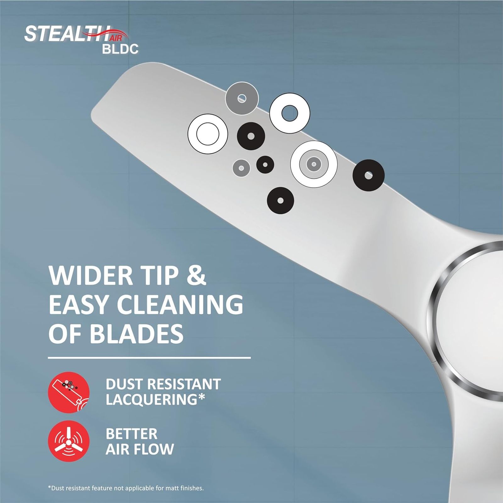 HAVELLS Stealth Air 5 Star 1200mm 3 Blade BLDC Motor Ceiling Fan with Remote (Double Ball Bearing, Pearl White)_9