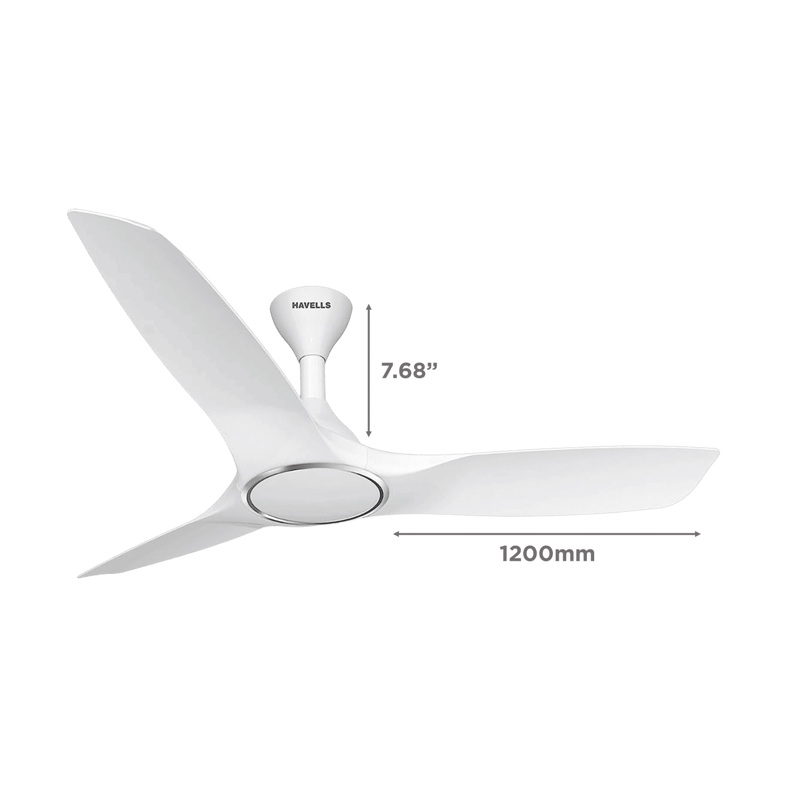 HAVELLS Stealth Air 5 Star 1200mm 3 Blade BLDC Motor Ceiling Fan with Remote (Double Ball Bearing, Pearl White)_2
