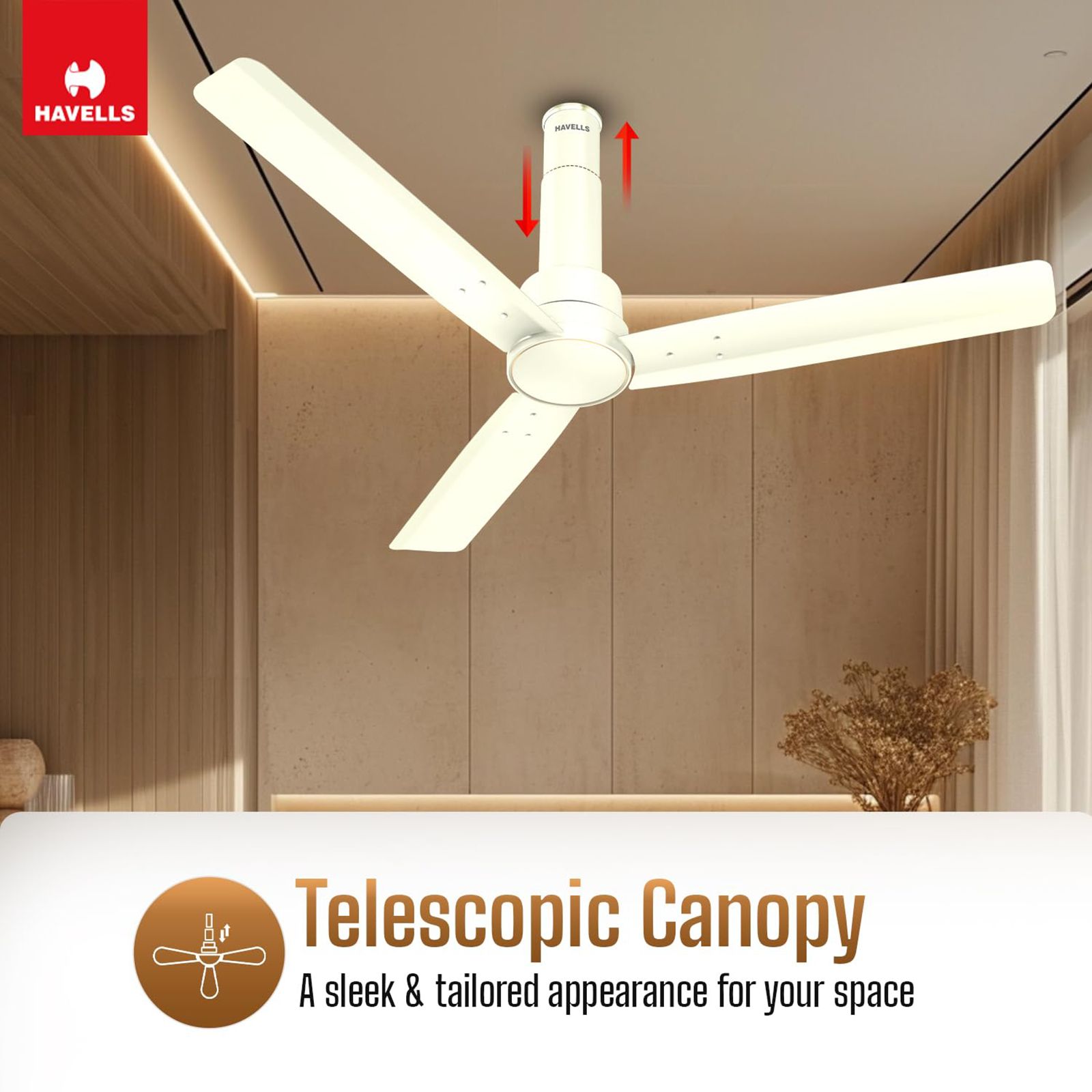 HAVELLS Elio 5 Star 1200mm 3 Blade BLDC Motor Ceiling Fan with Remote (Wood Finished Blades, Bianco) HAVELLS Elio 5 Star 1200mm 3 Blade BLDC Motor Ceiling Fan with Remote (Wood Finished Blades, Bianco)_12