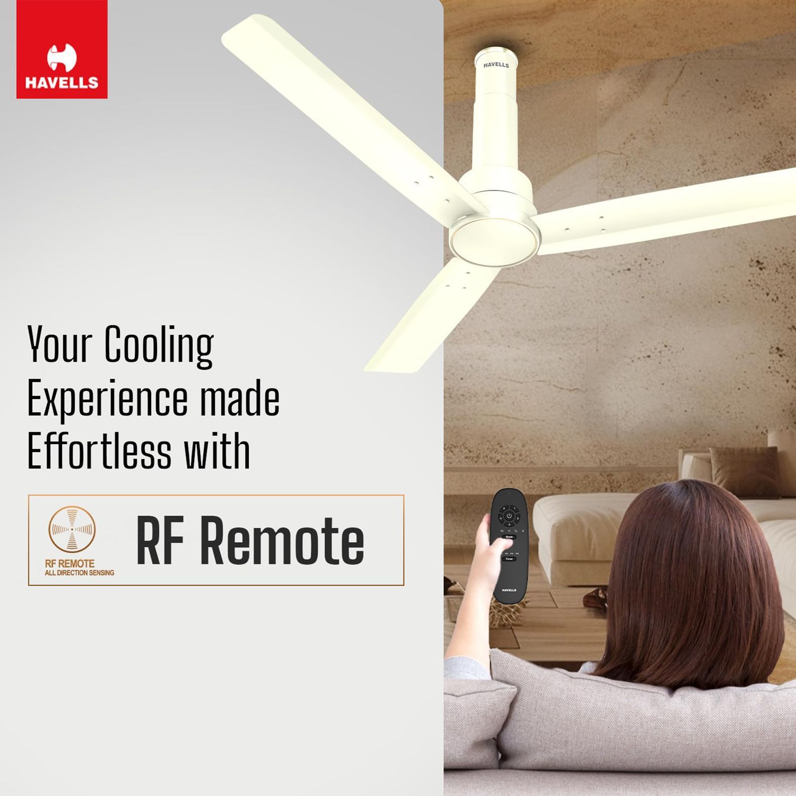 HAVELLS Elio 5 Star 1200mm 3 Blade BLDC Motor Ceiling Fan with Remote (Wood Finished Blades, Bianco) HAVELLS Elio 5 Star 1200mm 3 Blade BLDC Motor Ceiling Fan with Remote (Wood Finished Blades, Bianco)_8