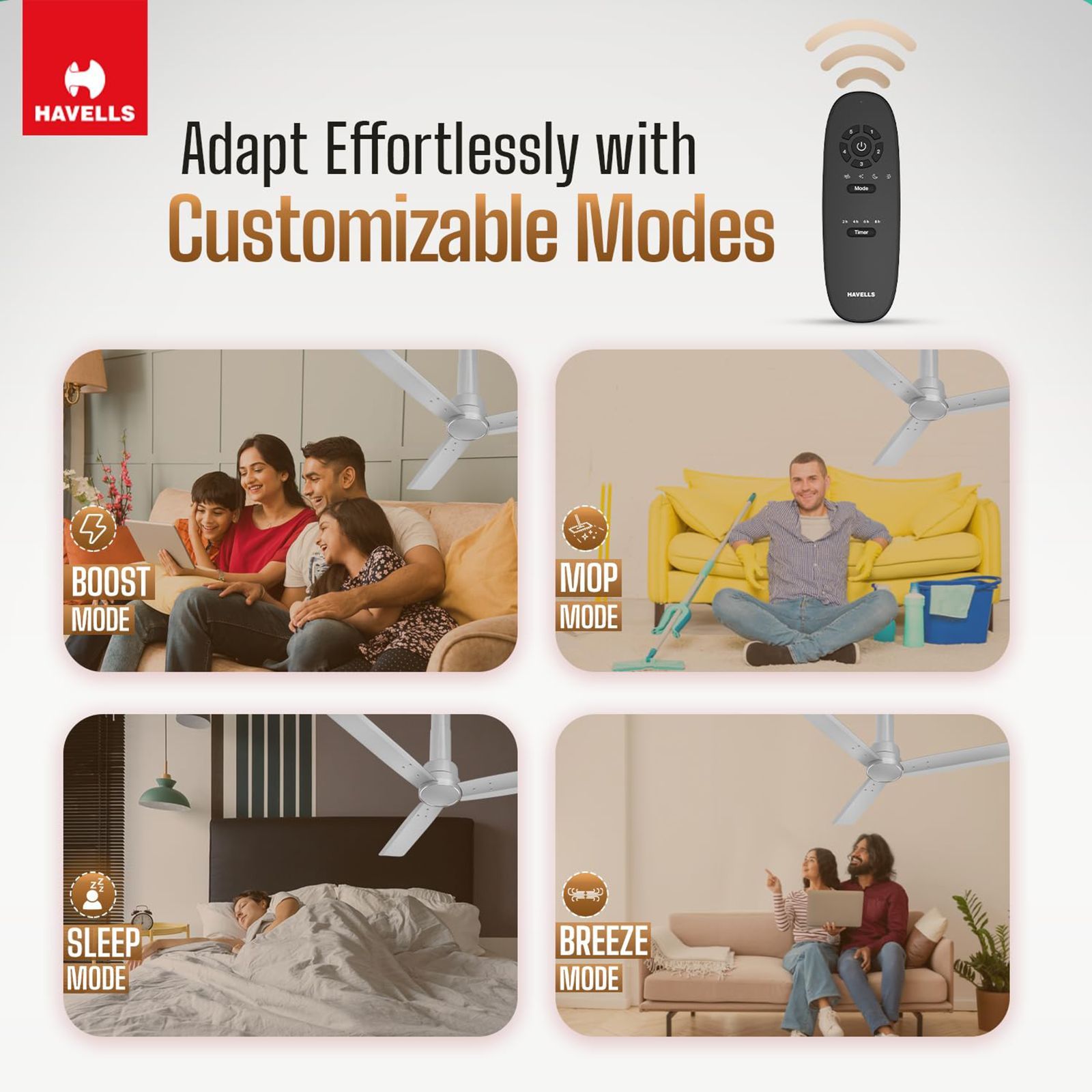 HAVELLS Elio 5 Star 1200mm 3 Blade BLDC Motor Ceiling Fan with Remote (Wood Finished Blades, Grey)_12